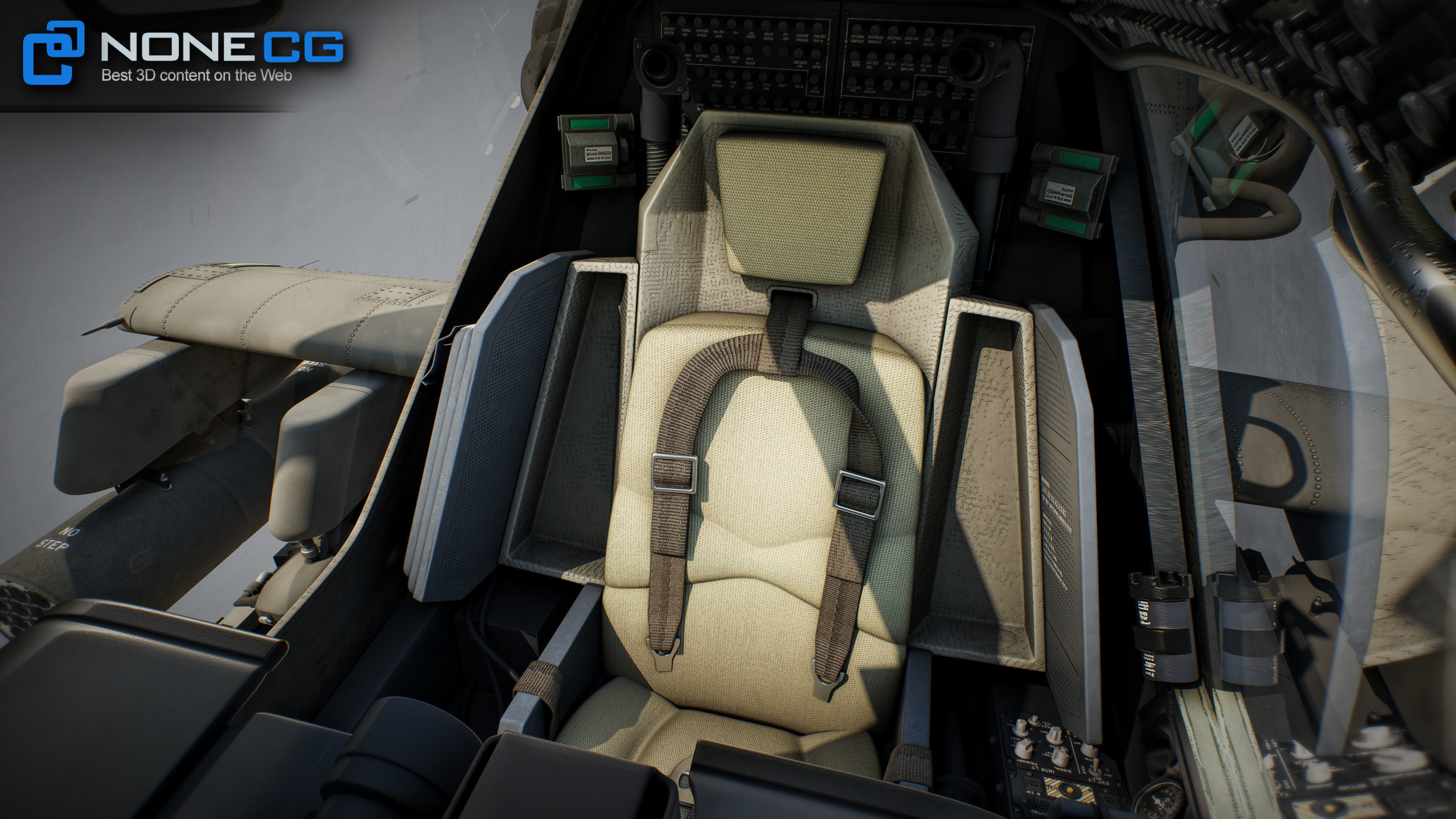 Boeing AH-64D Apache Longbow Attack Helicopter with Cockpit 3D model_33