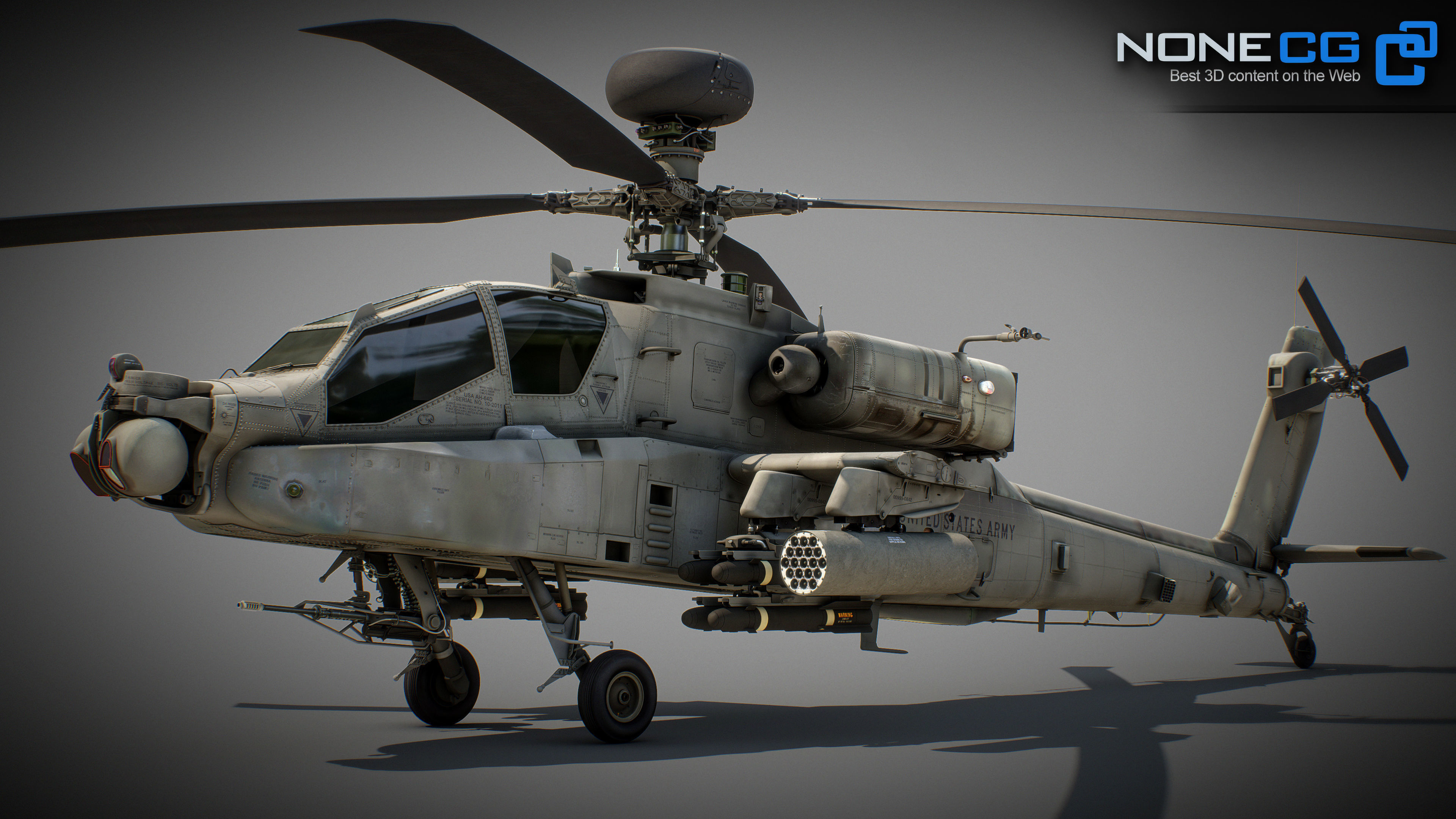 Boeing AH-64D Apache Longbow Attack Helicopter 3D model_2
