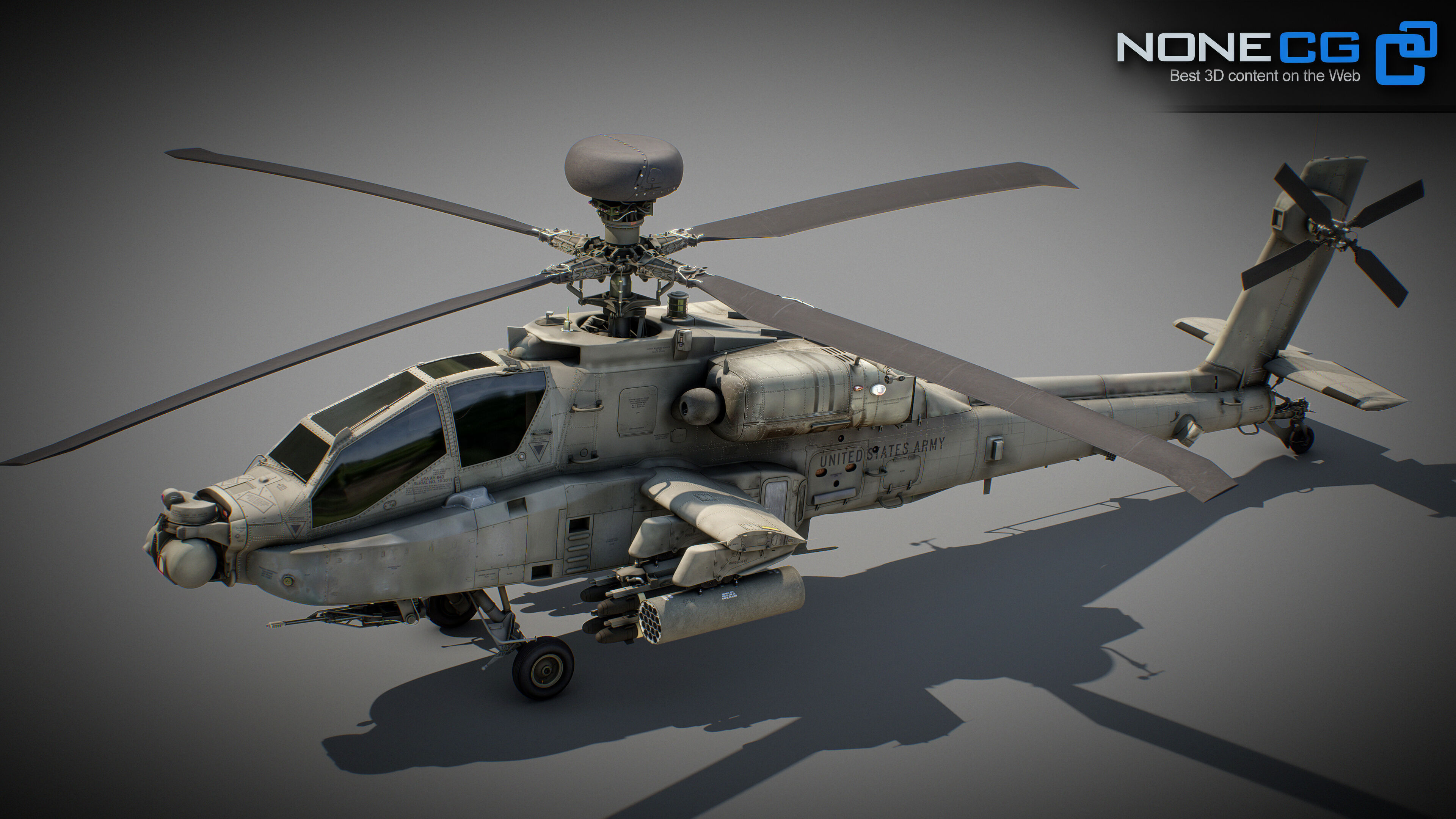 Boeing AH-64D Apache Longbow Attack Helicopter 3D model_6