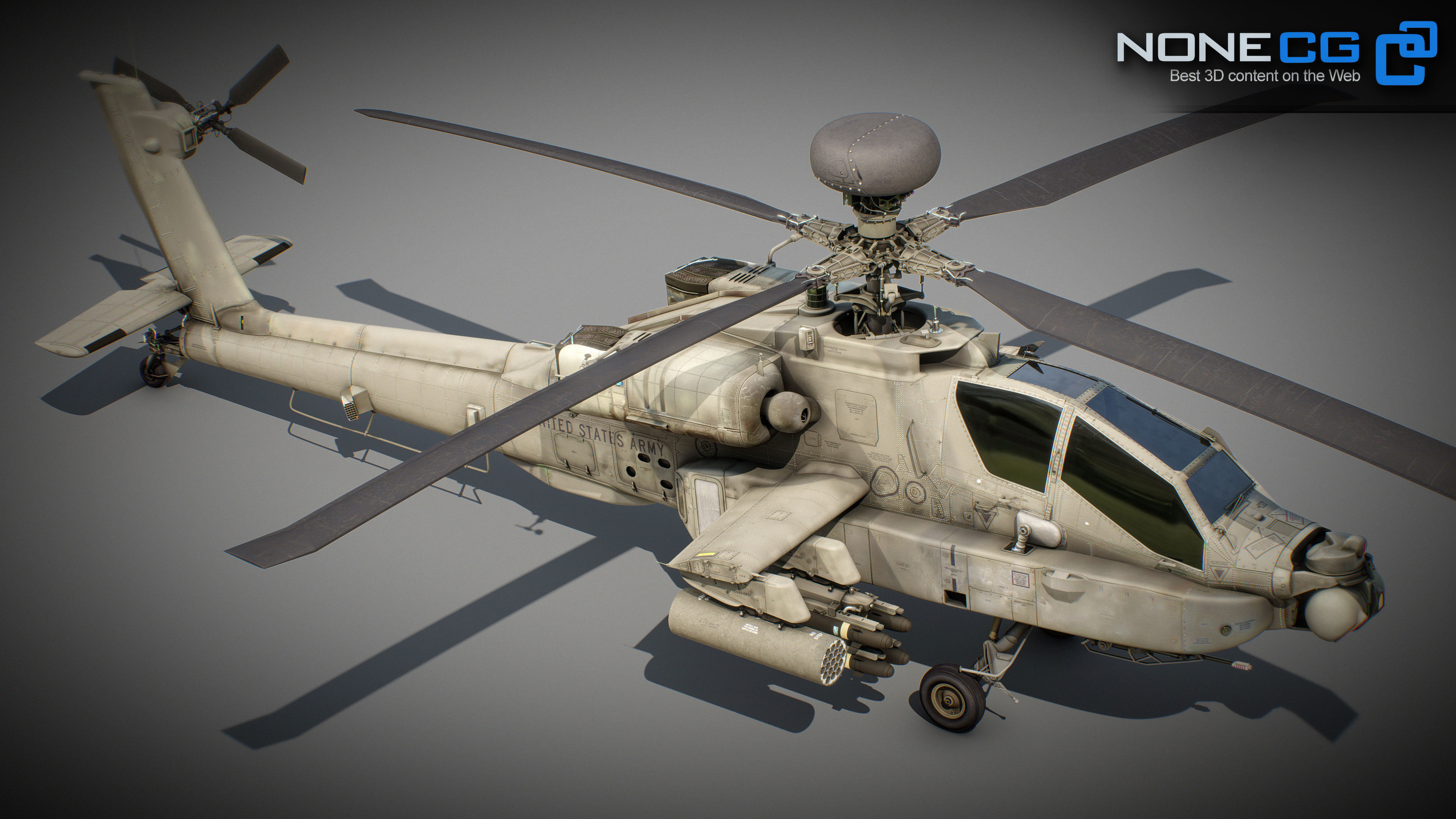 Boeing AH-64D Apache Longbow Attack Helicopter 3D model_20