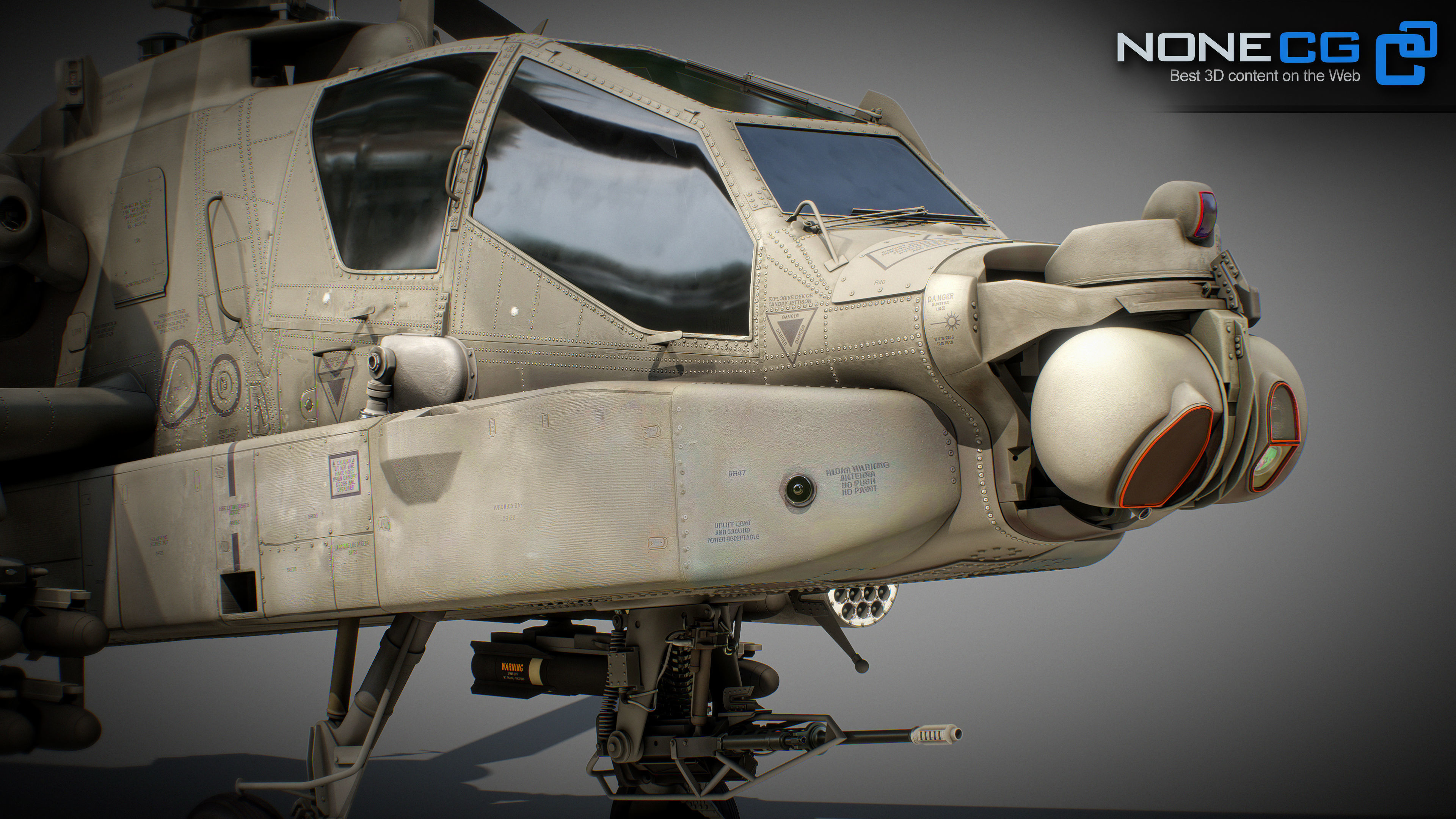 Boeing AH-64D Apache Longbow Attack Helicopter 3D model_3