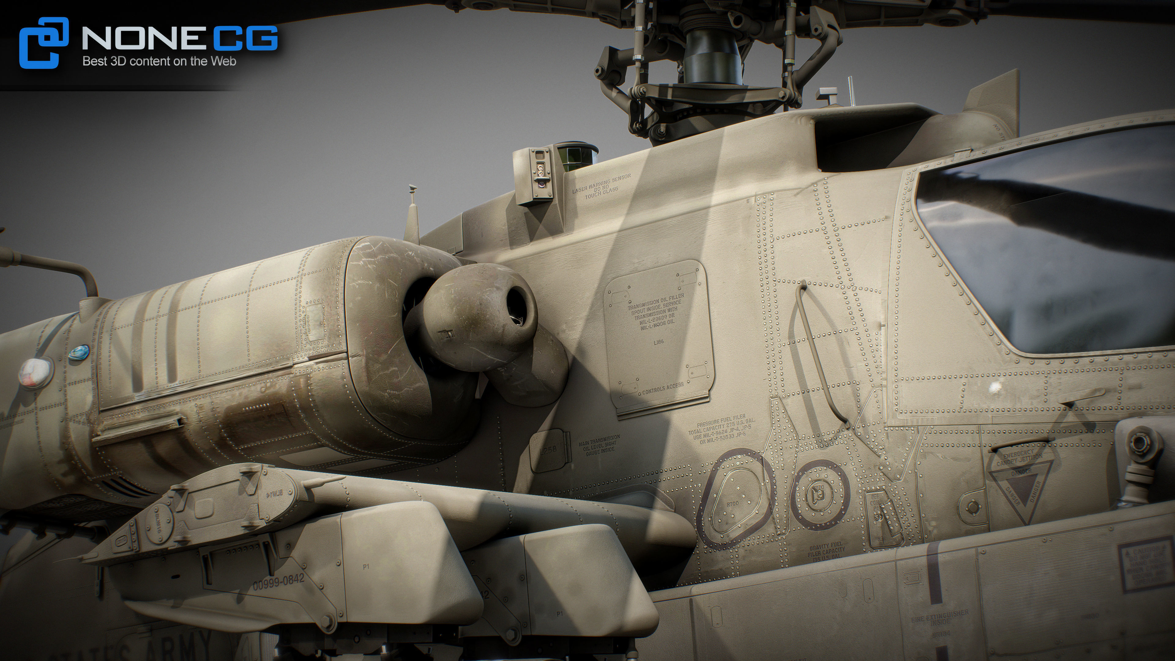 Boeing AH-64D Apache Longbow Attack Helicopter 3D model_39