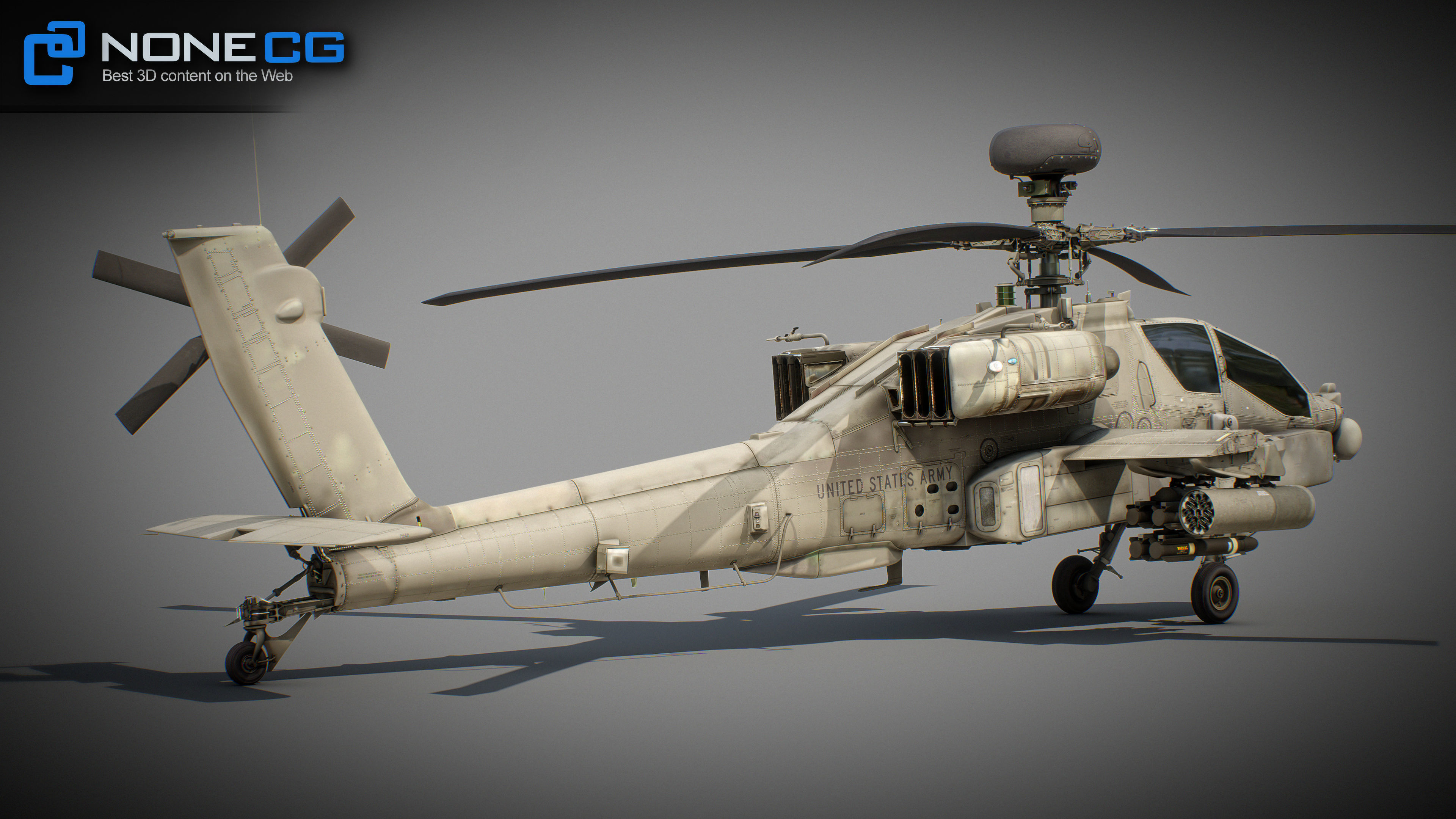 Boeing AH-64D Apache Longbow Attack Helicopter 3D model_16
