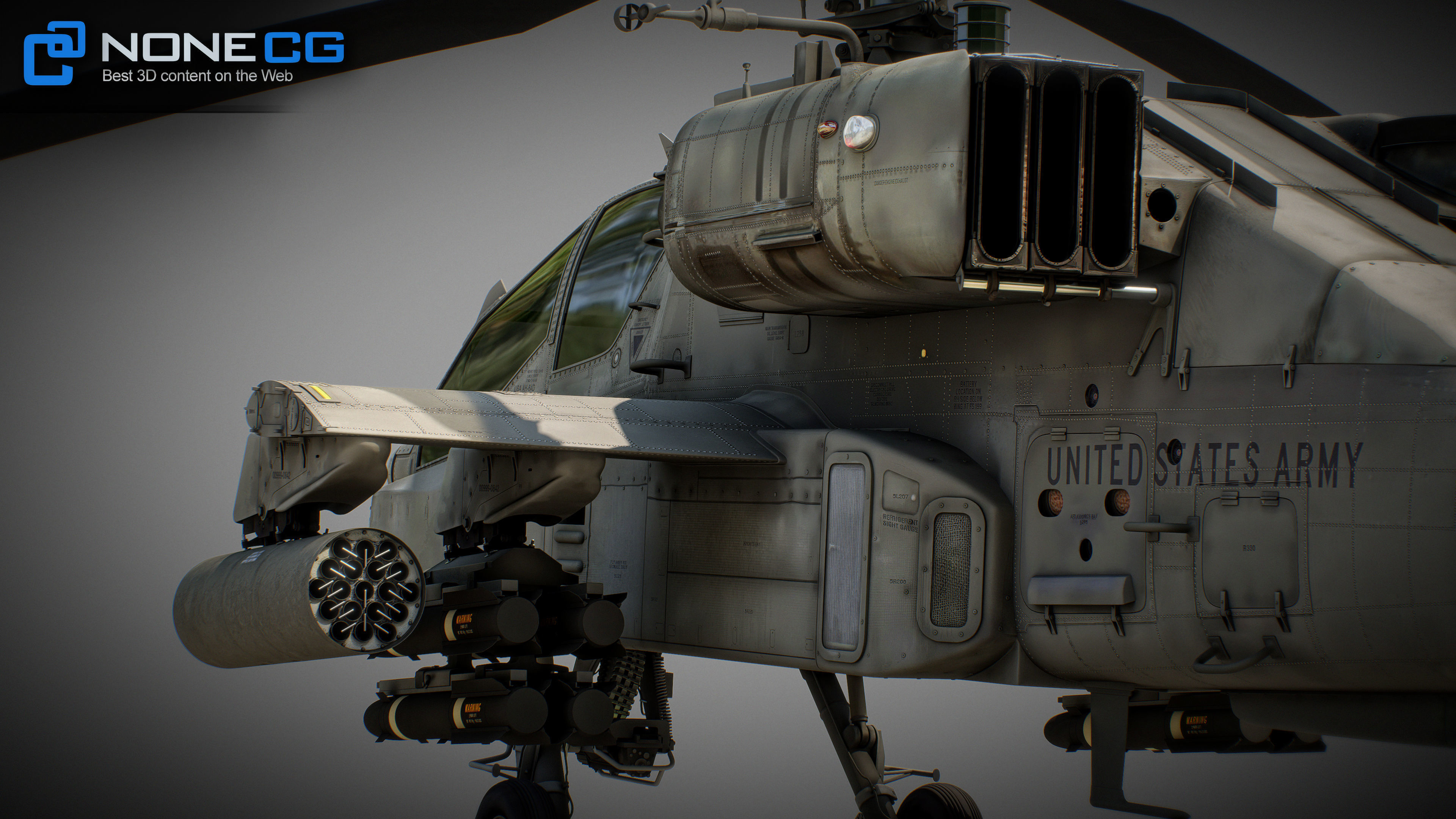 Boeing AH-64D Apache Longbow Attack Helicopter 3D model_35