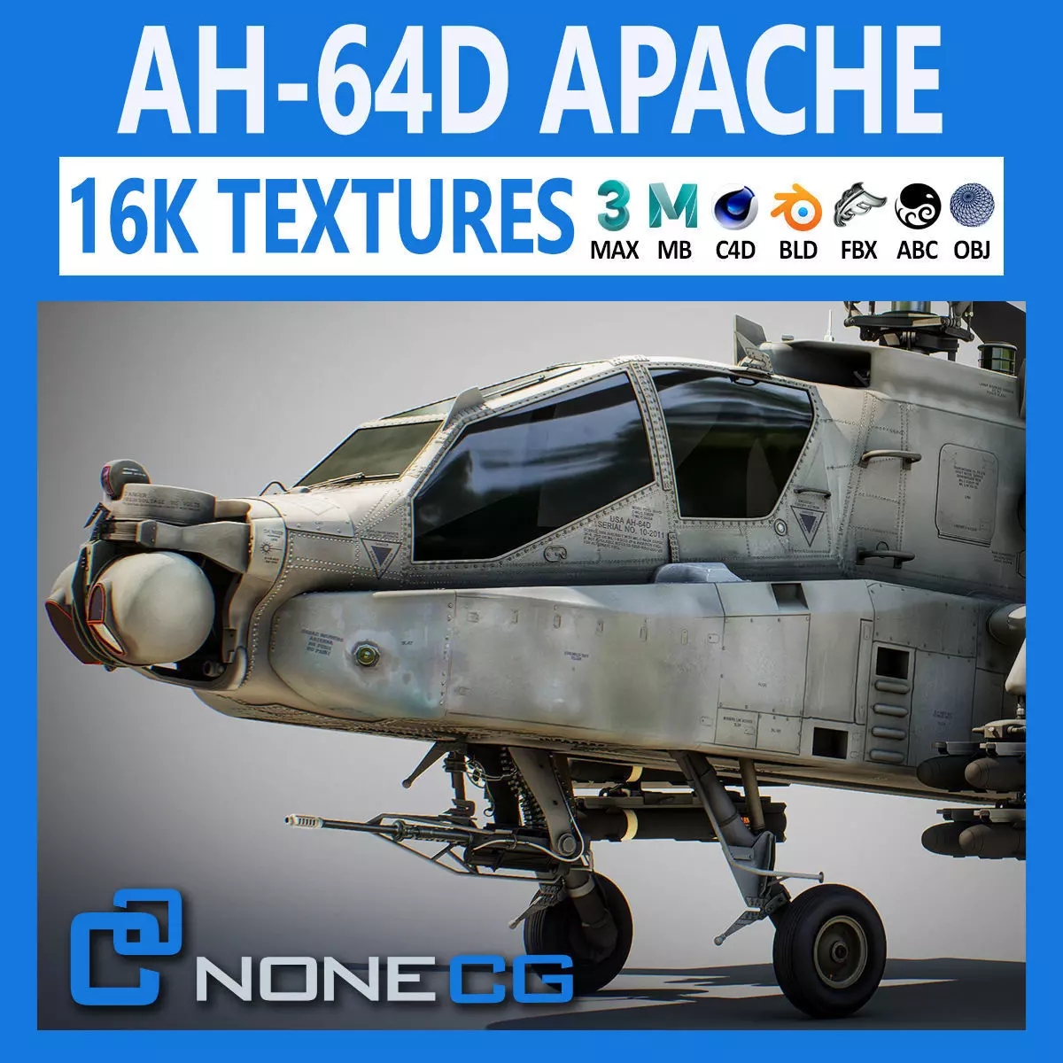 Boeing AH-64D Apache Longbow Attack Helicopter 3D model_0