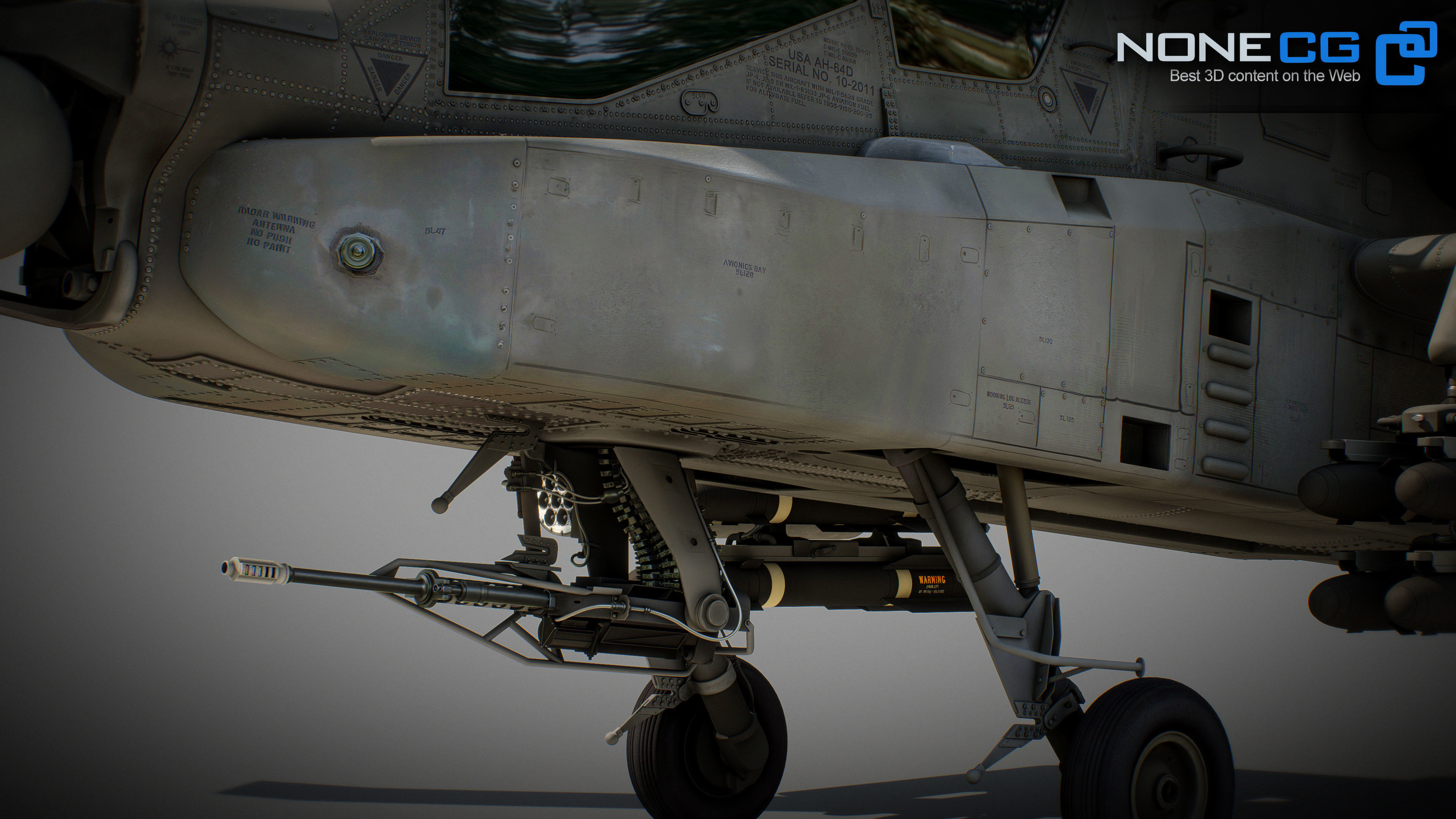 Boeing AH-64D Apache Longbow Attack Helicopter 3D model_38