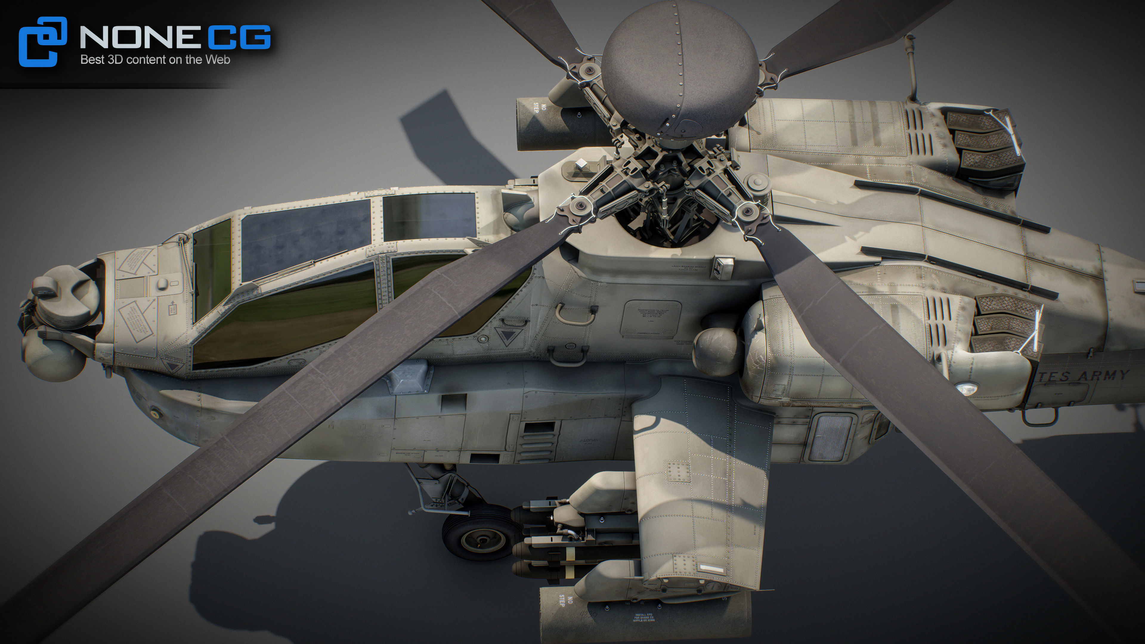 Boeing AH-64D Apache Longbow Attack Helicopter 3D model_25