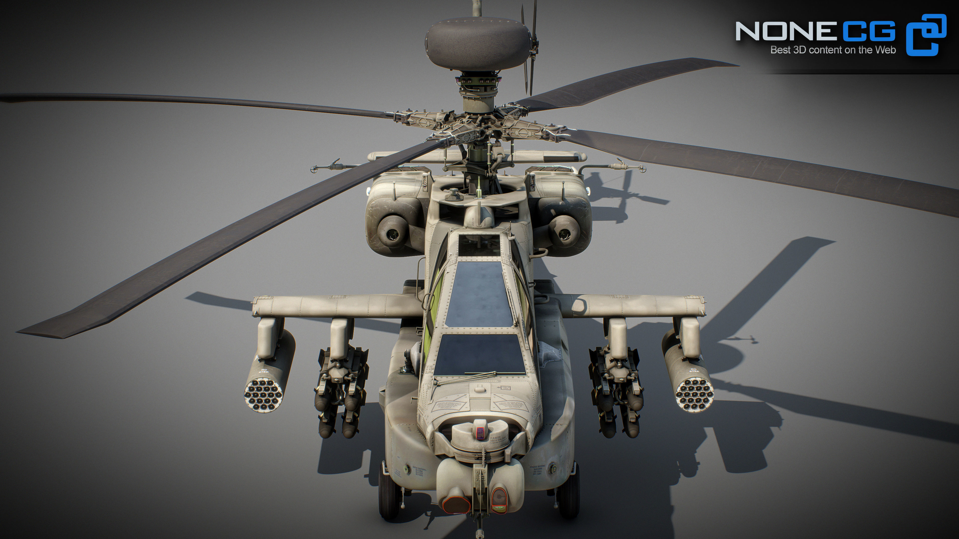 Boeing AH-64D Apache Longbow Attack Helicopter 3D model_5