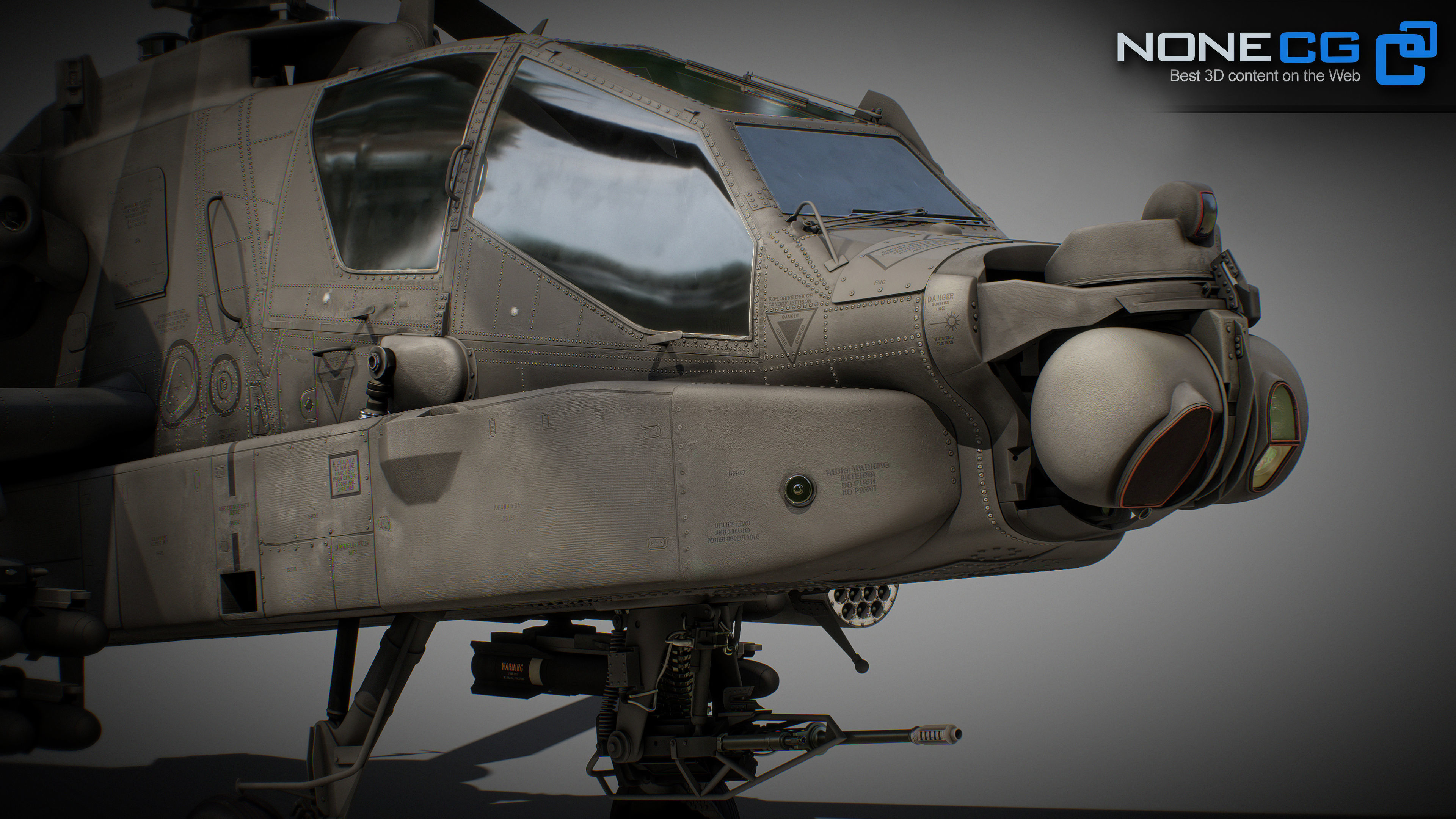 Boeing AH-64D Apache Longbow Attack Helicopter 3D model_4