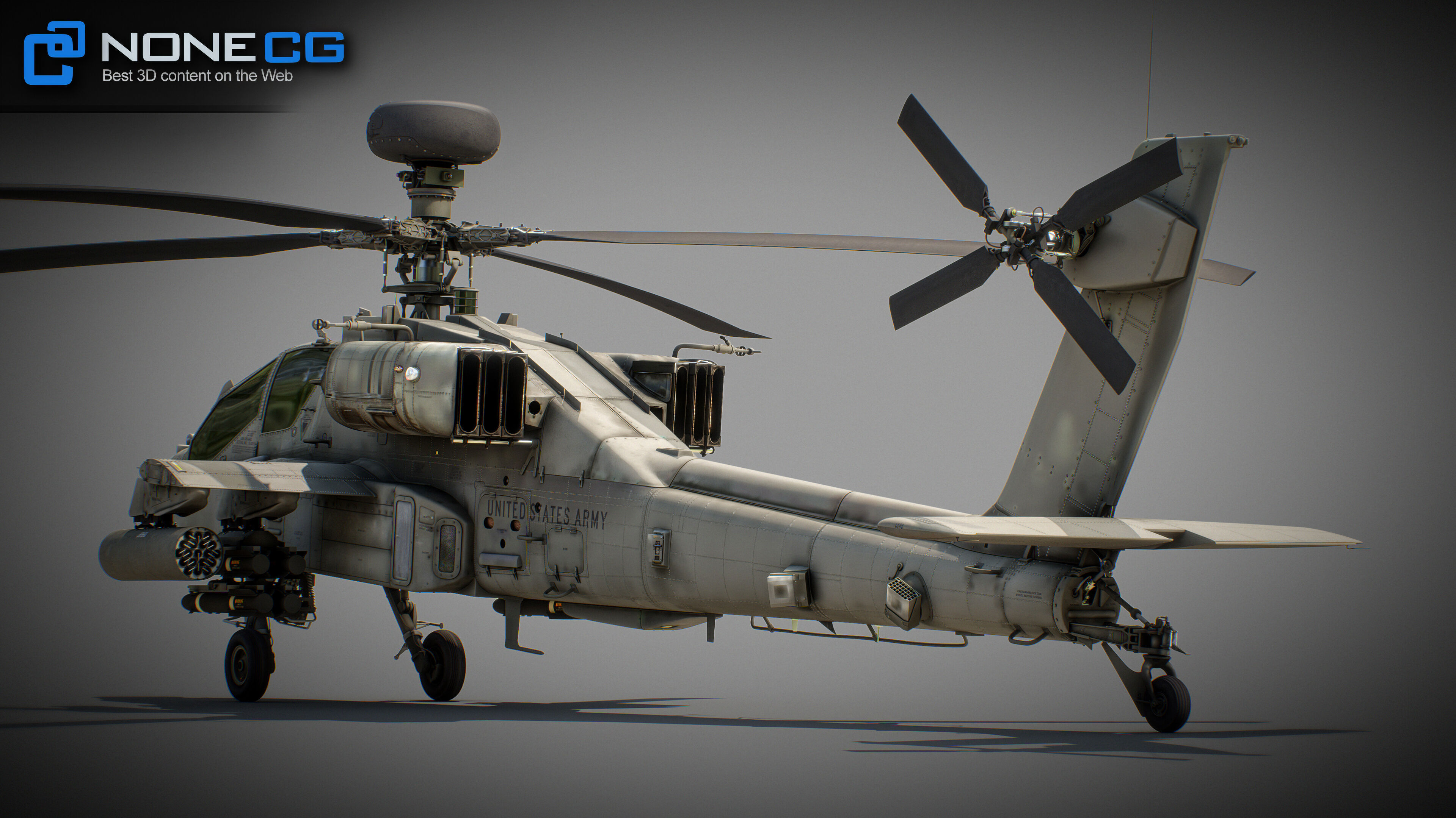 Boeing AH-64D Apache Longbow Attack Helicopter 3D model_13