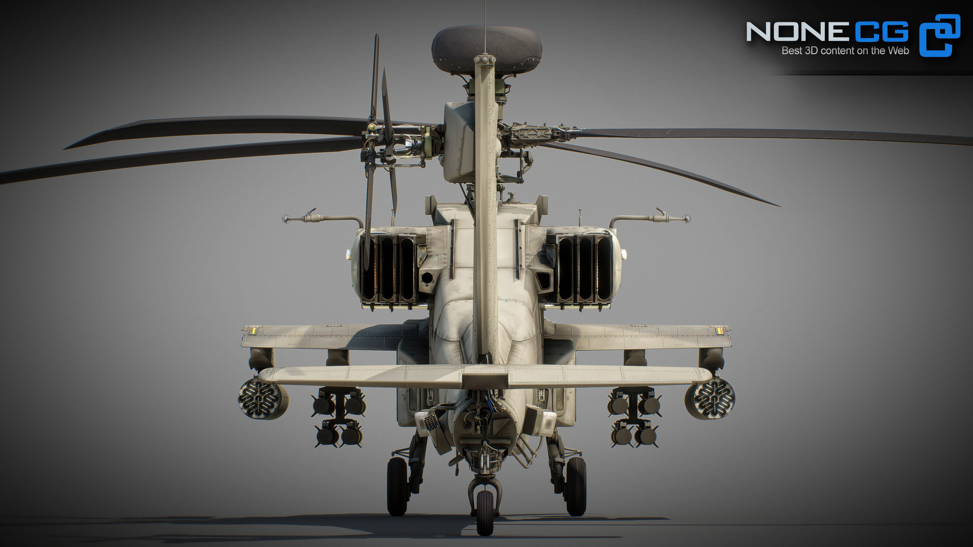 Boeing AH-64D Apache Longbow Attack Helicopter 3D model_19