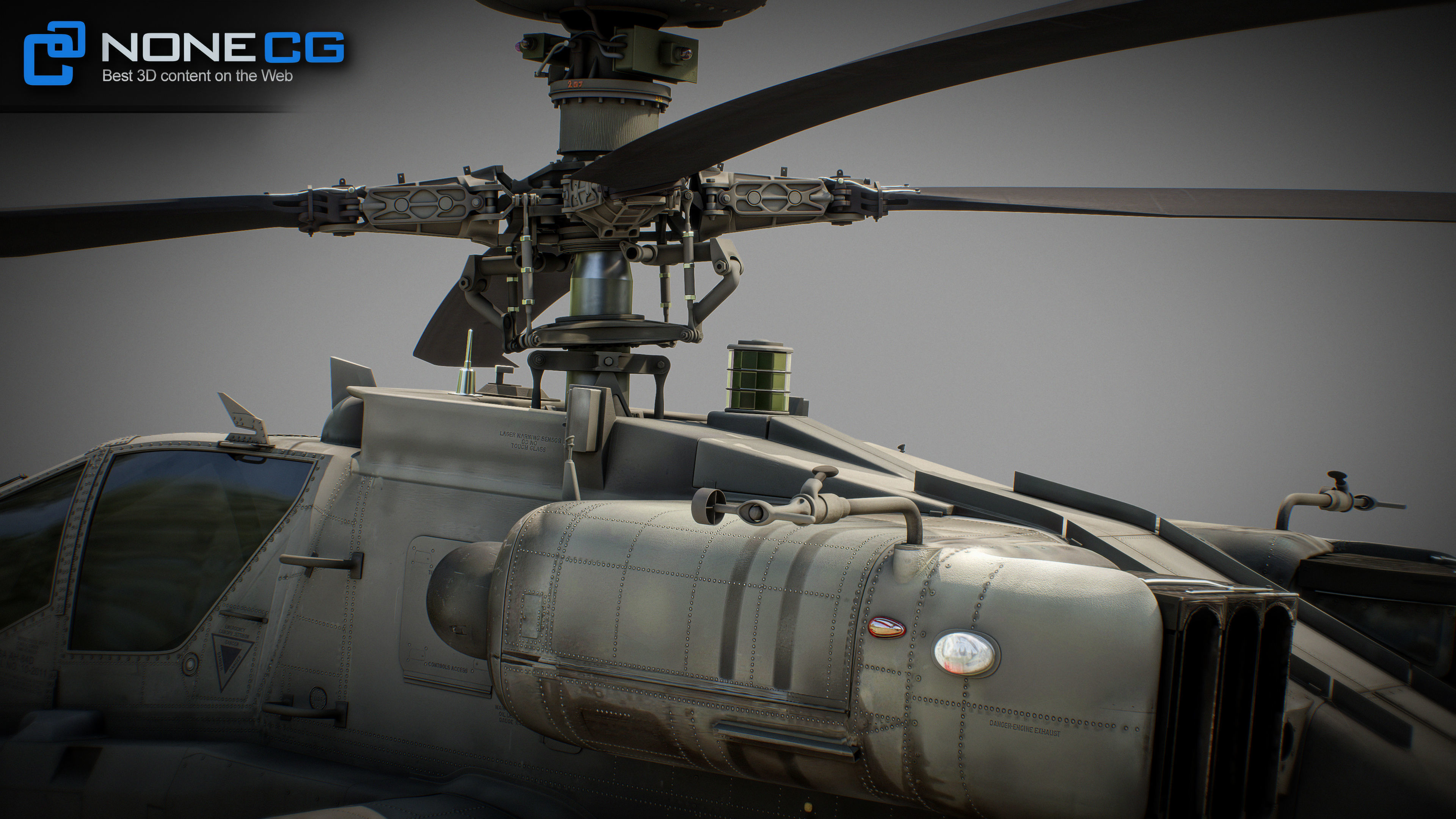 Boeing AH-64D Apache Longbow Attack Helicopter 3D model_50
