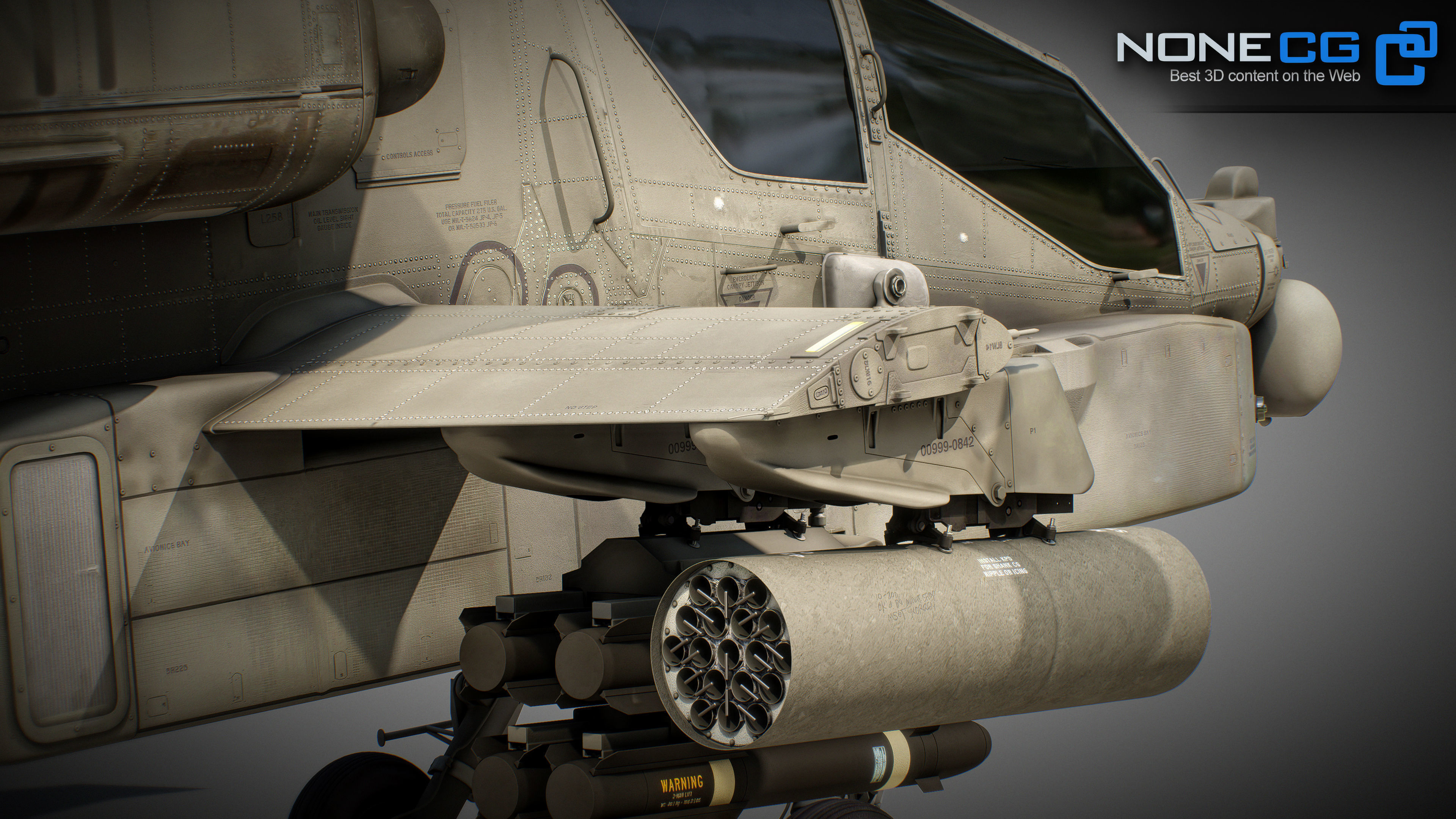 Boeing AH-64D Apache Longbow Attack Helicopter 3D model_40