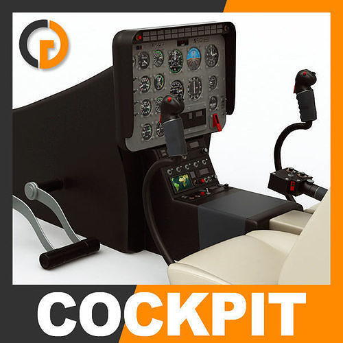 Helicopter Cockpit 3D model