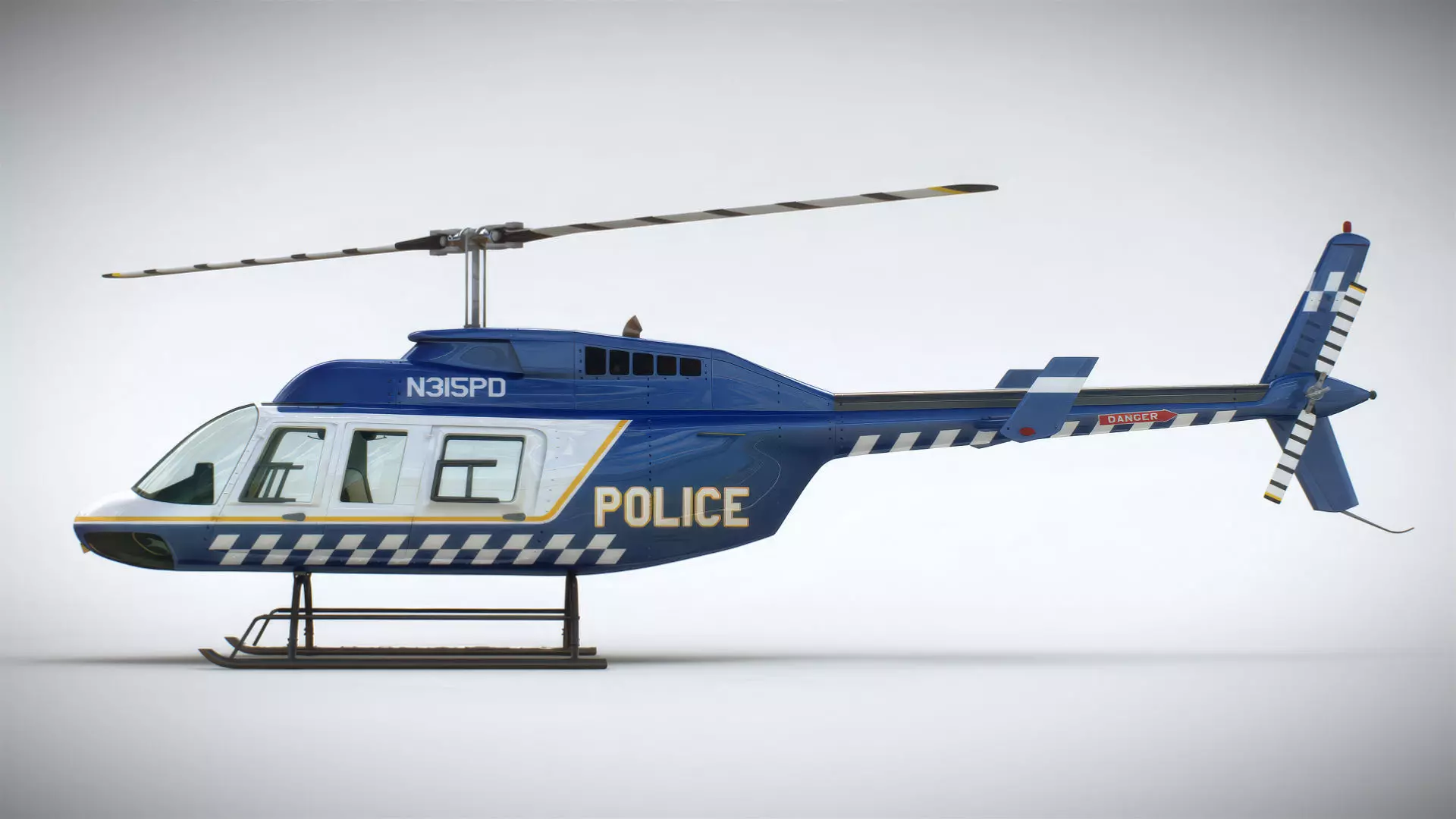 Helicopter Bell 206L Pack 3D model_27