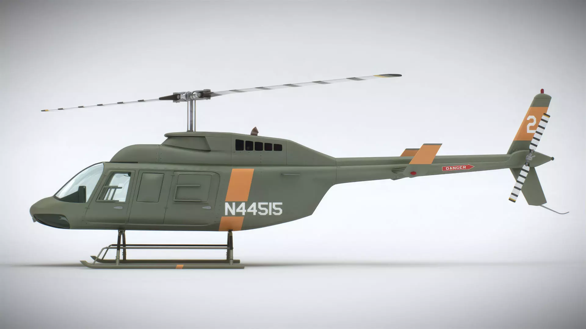 Helicopter Bell 206L Pack 3D model_54