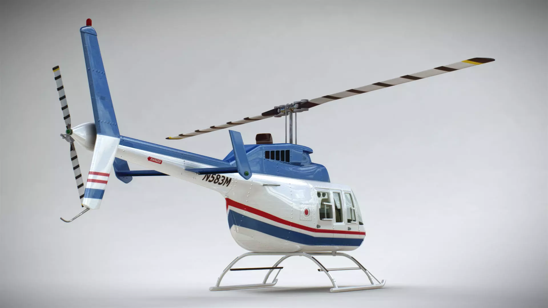 Helicopter Bell 206L Pack 3D model_23