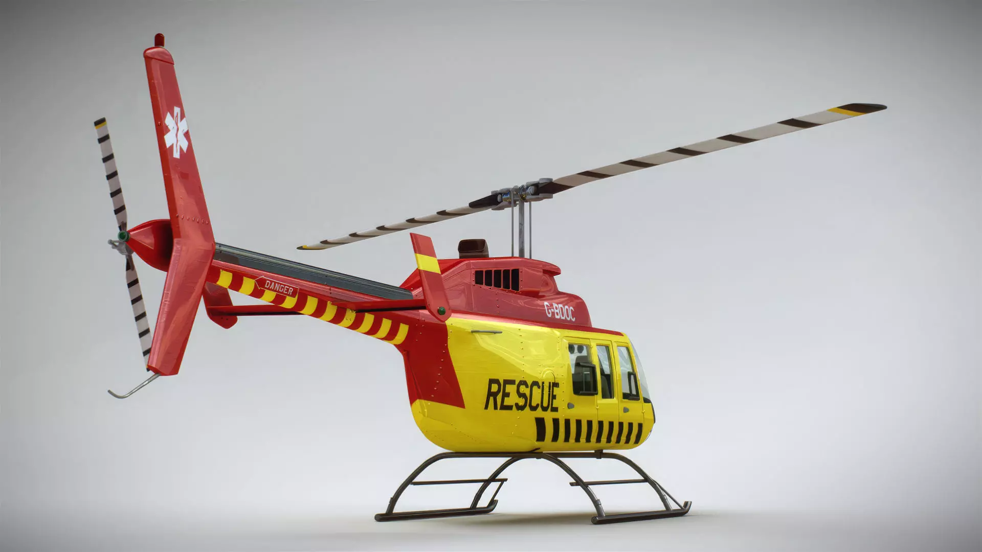 Helicopter Bell 206L Pack 3D model_60