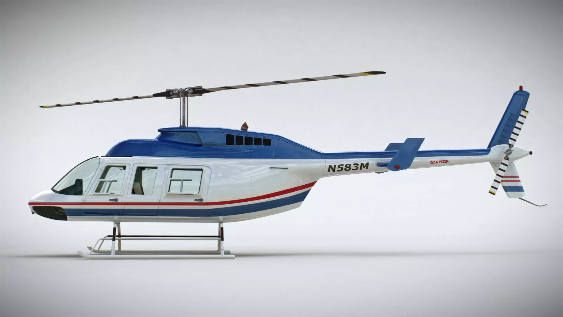 Helicopter Bell 206L Pack 3D model_38