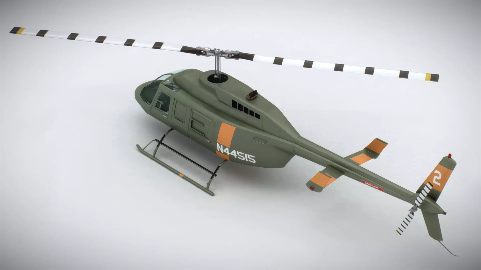 Helicopter Bell 206L Pack 3D model_52