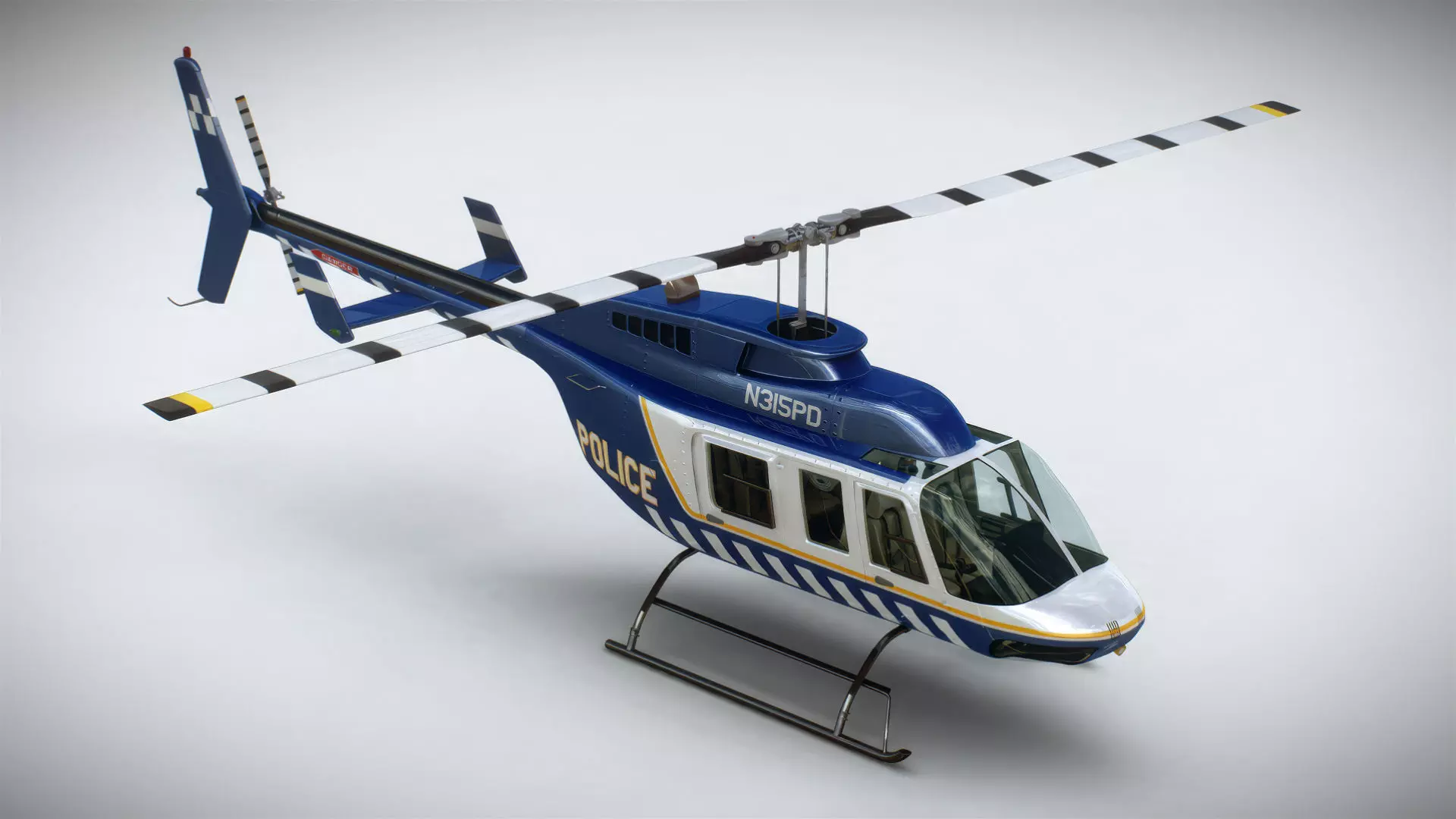Helicopter Bell 206L Pack 3D model_24