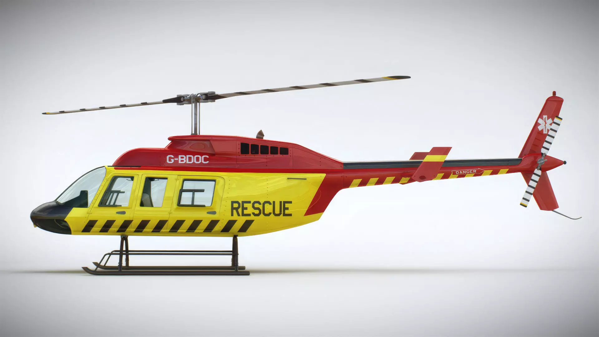 Helicopter Bell 206L Pack 3D model_53