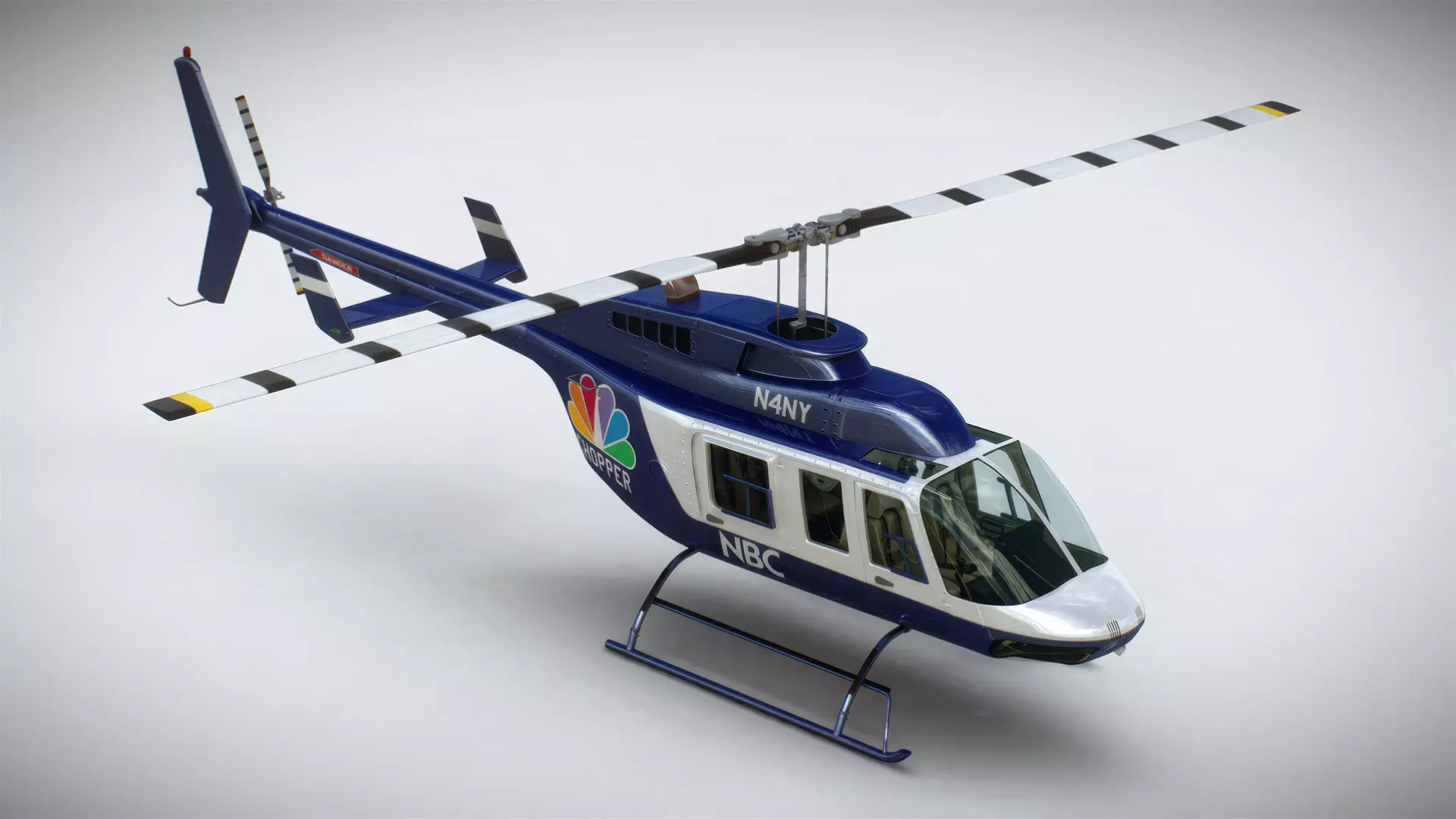 Helicopter Bell 206L Pack 3D model_41