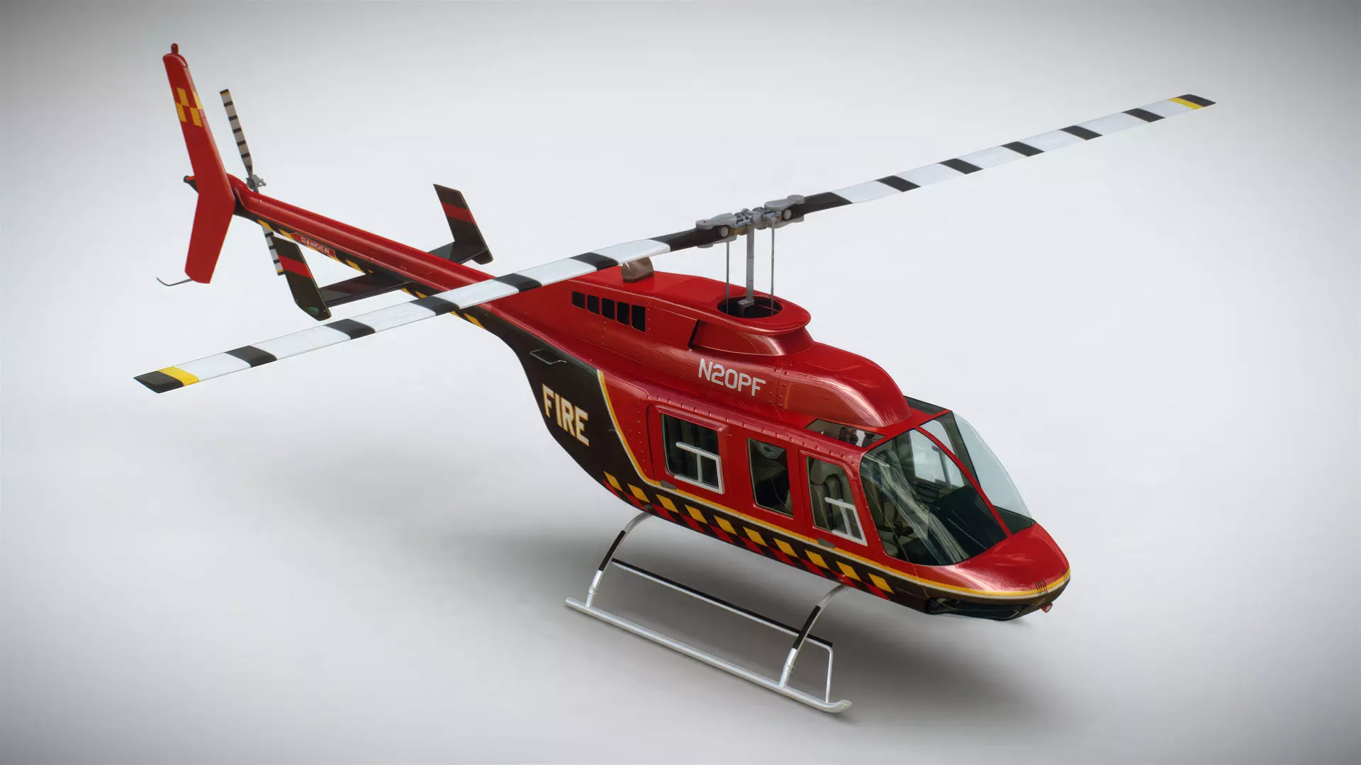 Helicopter Bell 206L Pack 3D model_44