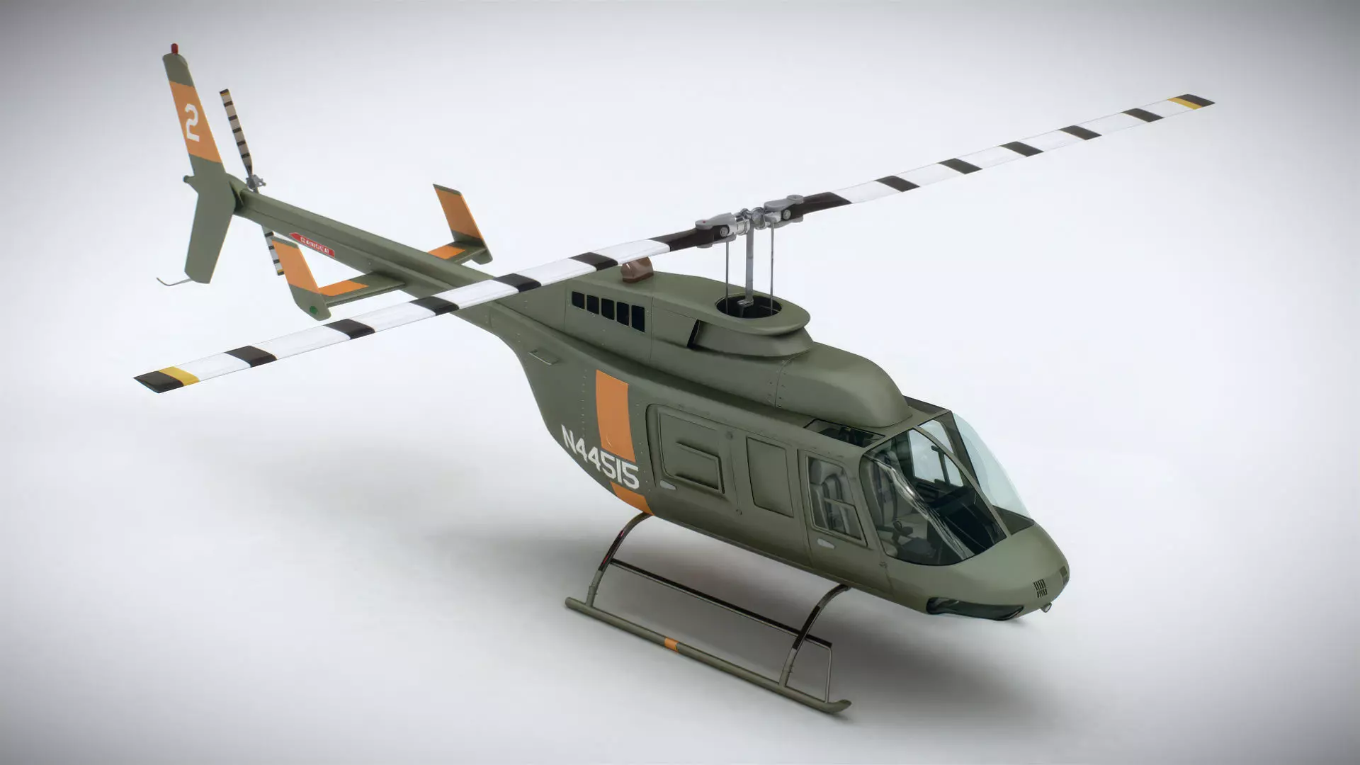 Helicopter Bell 206L Pack 3D model_51