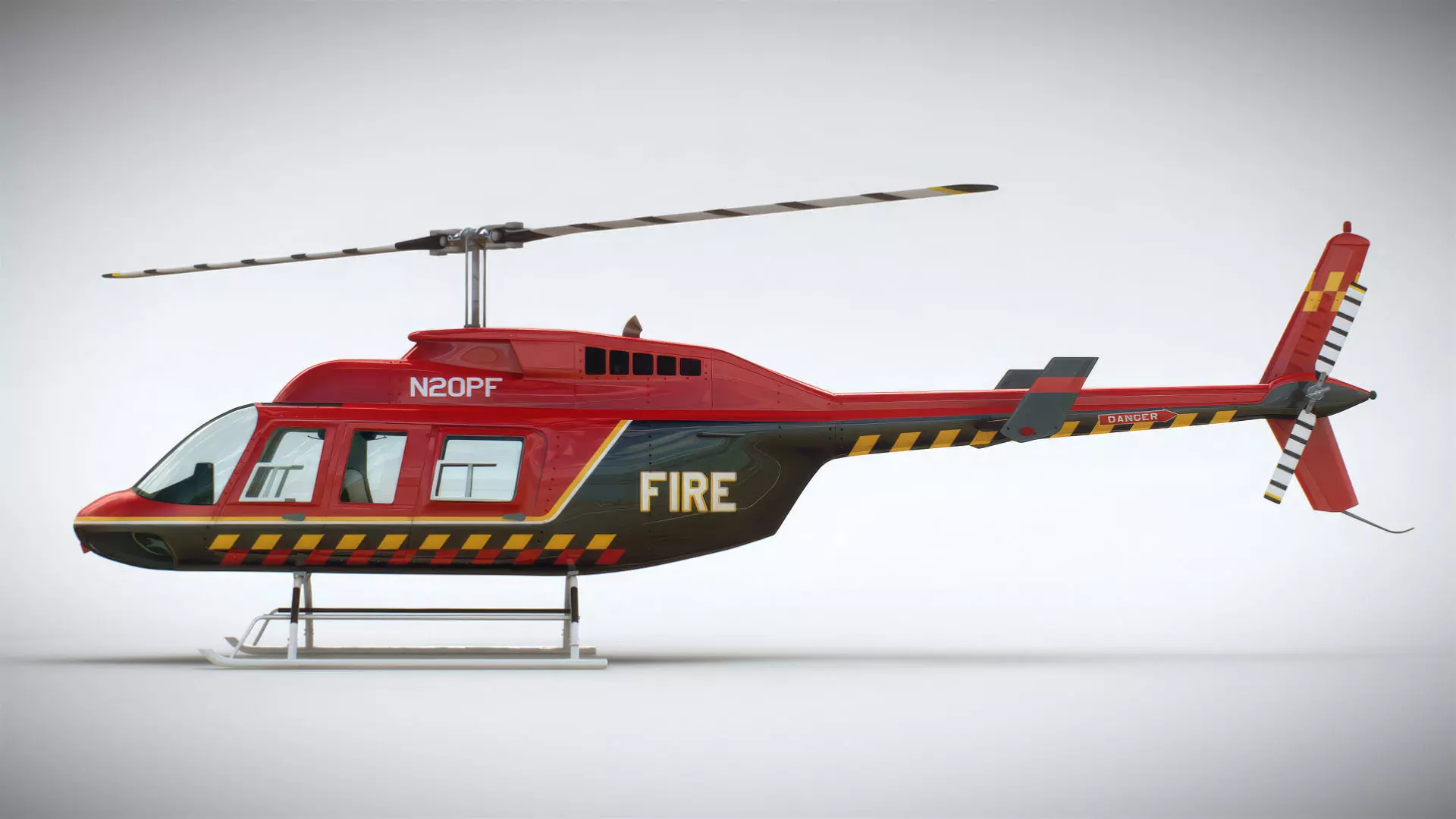 Helicopter Bell 206L Pack 3D model_50