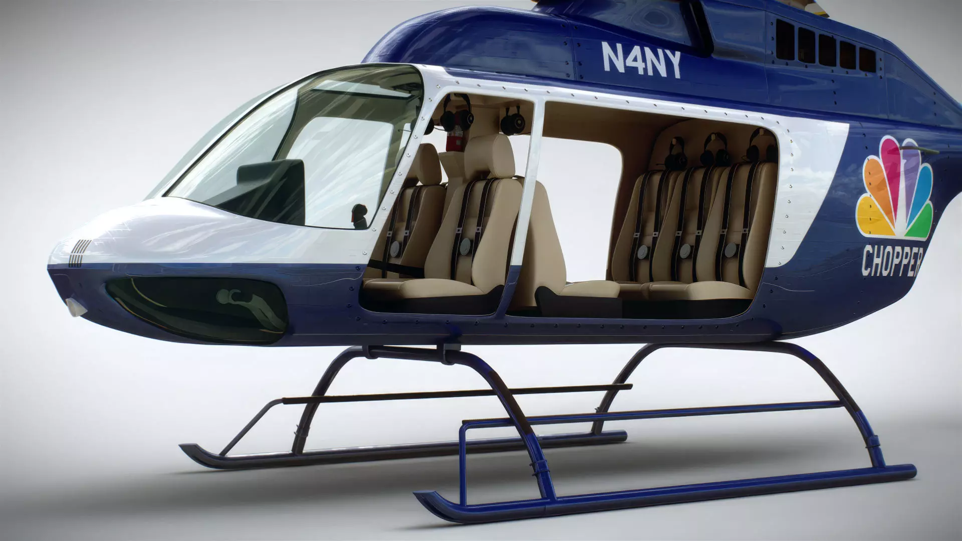 Helicopter Bell 206L News 3D model_3