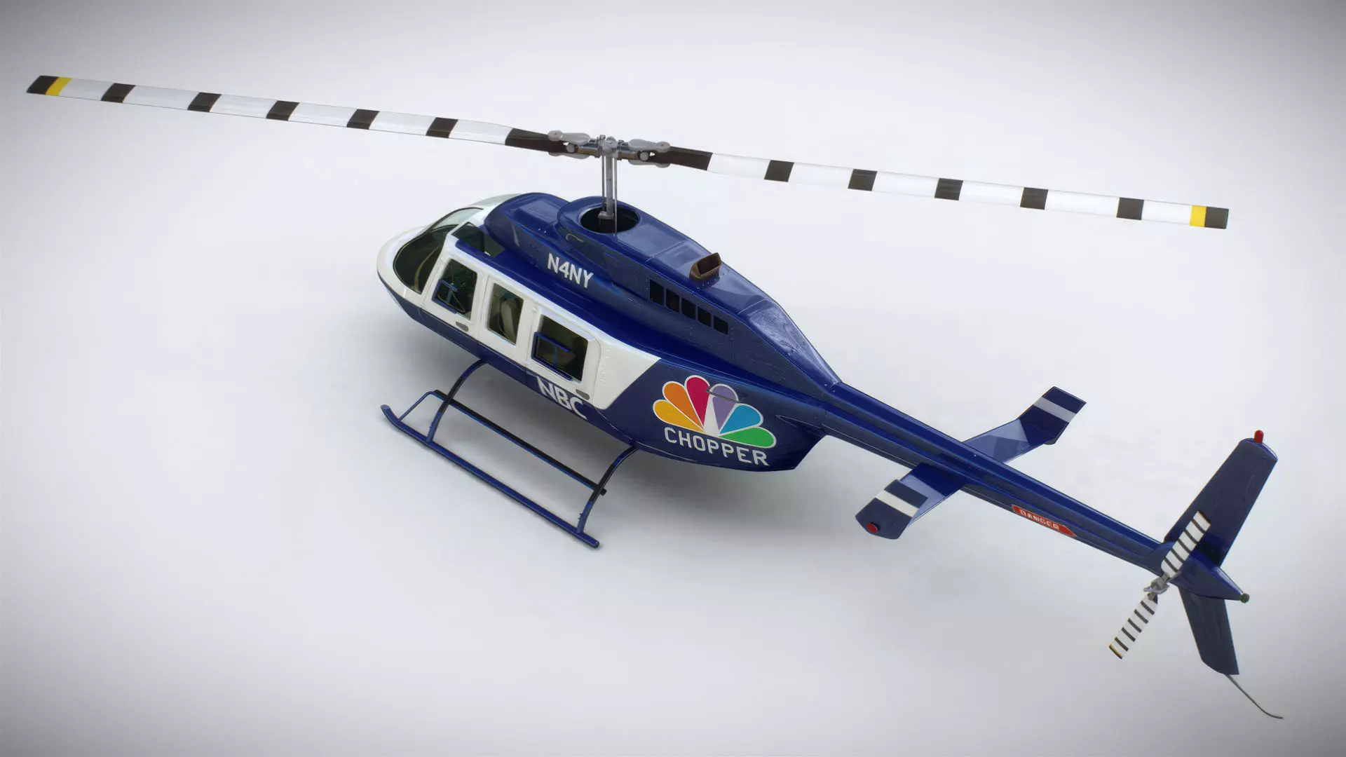 Helicopter Bell 206L News 3D model_5