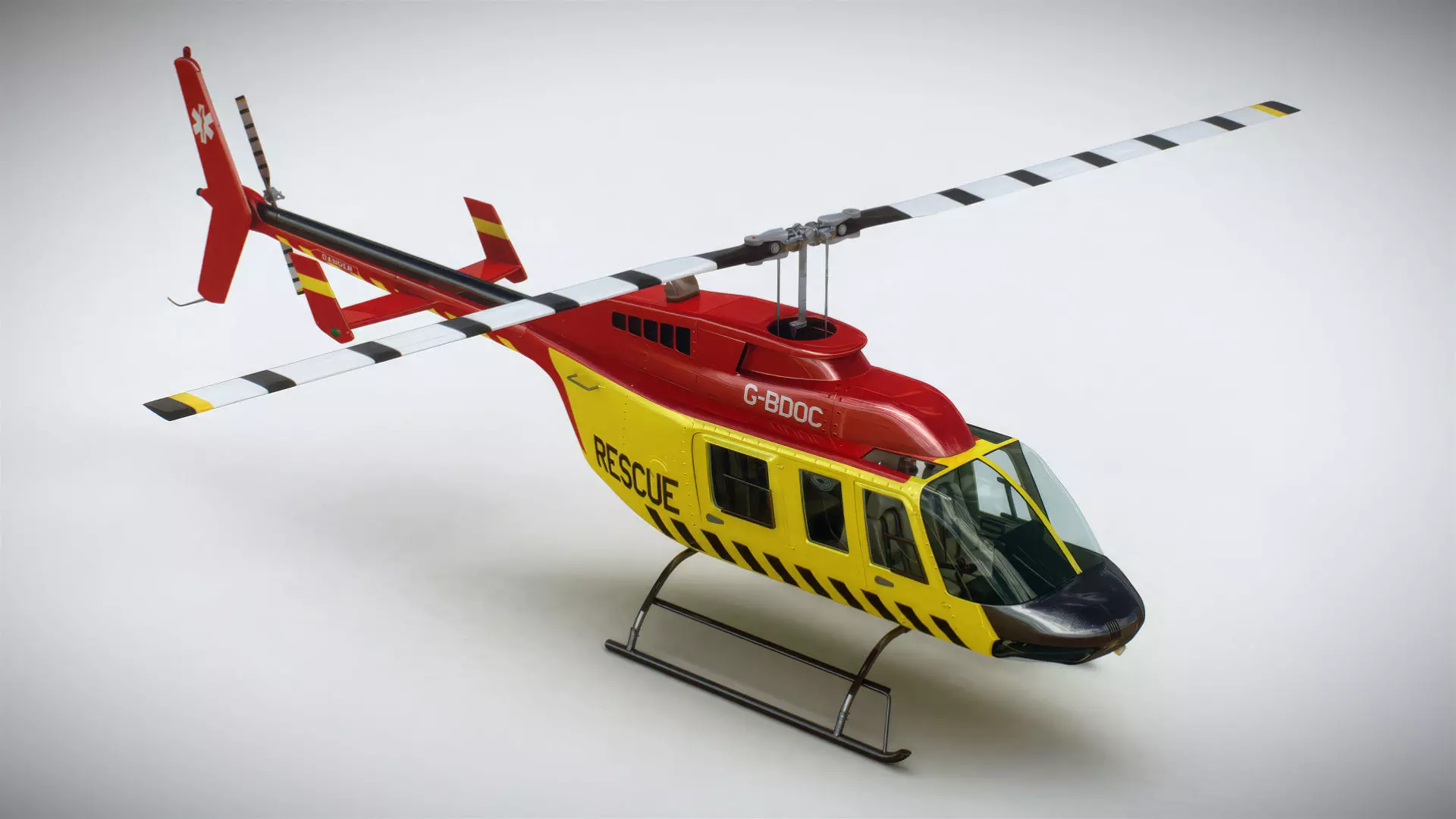 Helicopter Bell 206L Rescue 3D model_4