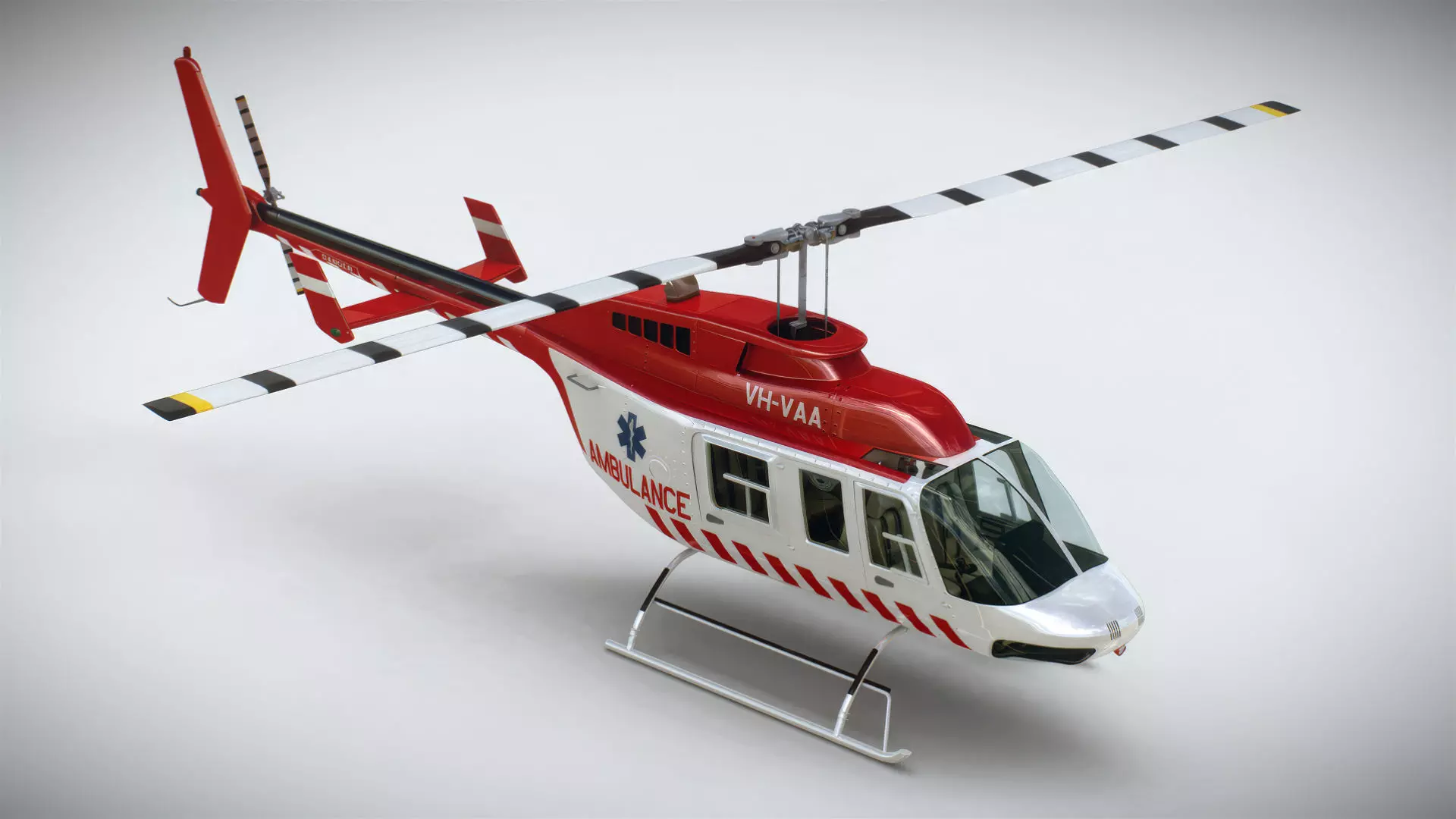 Helicopter Bell 206L Ambulance 3D model_14