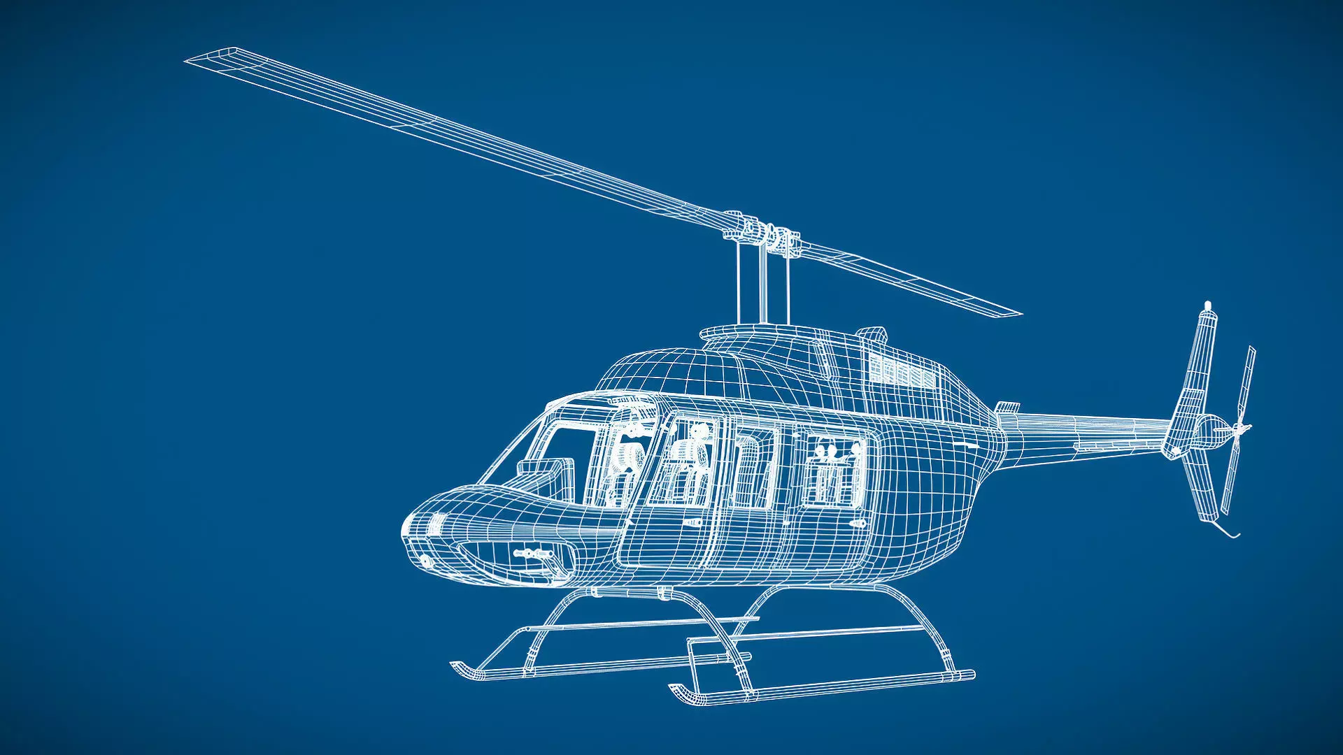 Helicopter Bell 206L Ambulance 3D model_15