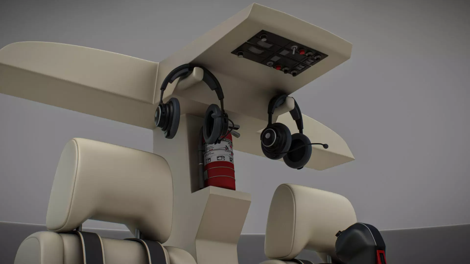 Helicopter Bell 206L Ambulance 3D model_9