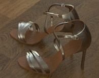 zapatos pair of high heeled sandals 3D model