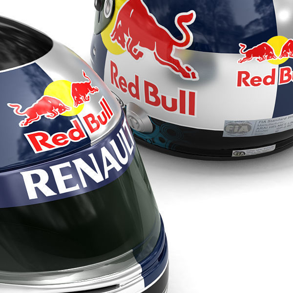 Helmet F1 2011 Sebastian Vettel 3D model_6