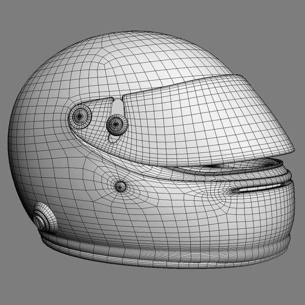 Helmet F1 2011 Sebastian Vettel 3D model_7