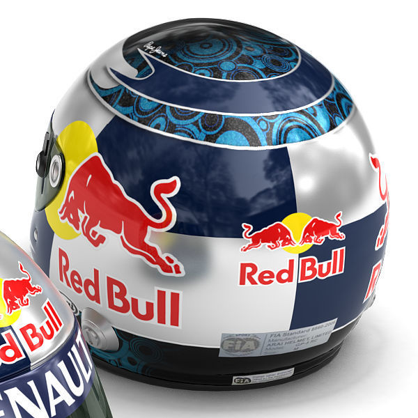 Helmet F1 2011 Sebastian Vettel 3D model_2