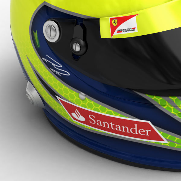 Helmet F1 2011 Fernando Alonso and Felipe Massa 3D model_12