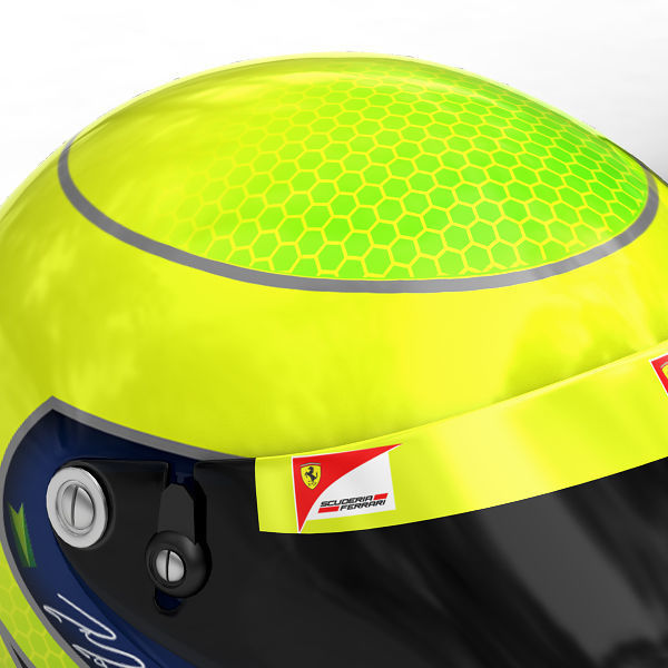 Helmet F1 2011 Fernando Alonso and Felipe Massa 3D model_10