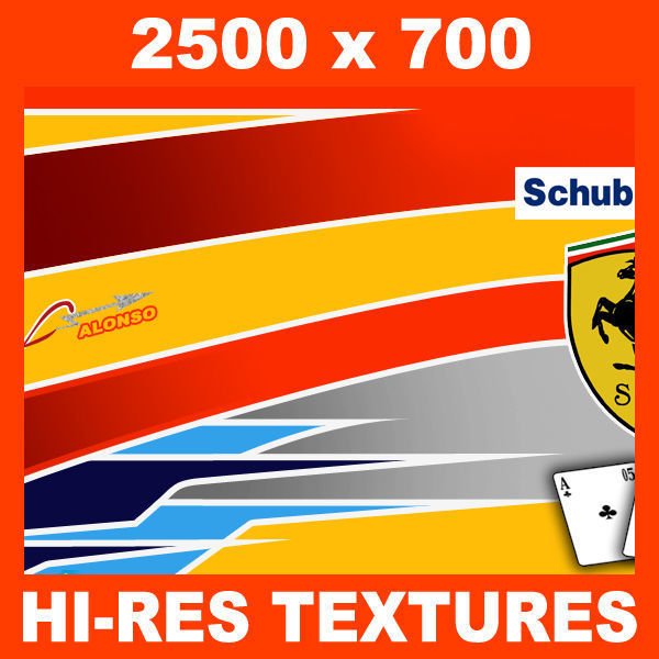 Helmet F1 2011 Fernando Alonso and Felipe Massa 3D model_19