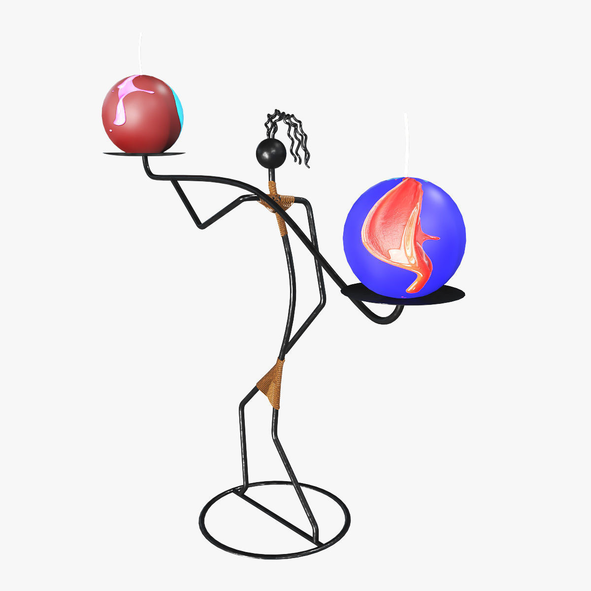 Candle holder 3D model 3D model_3