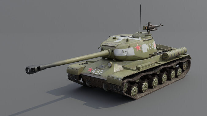  IS-2 Mod 1944 Heavy tank Low-poly 3D model