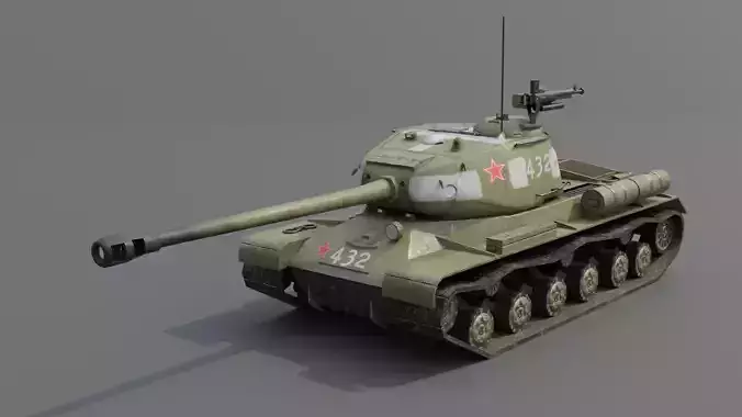 IS-2 Mod 1944 Heavy tank Low-poly 3D model