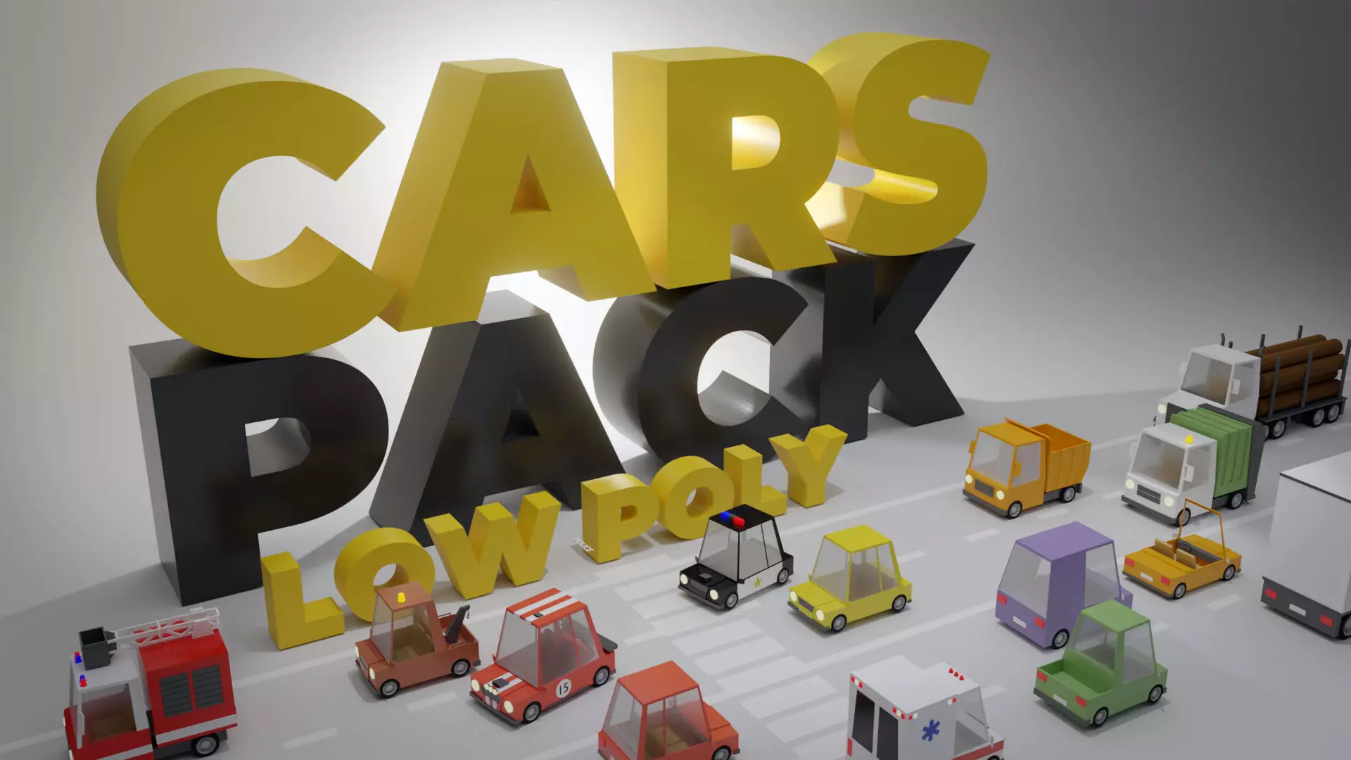 3D model CARS PACK - Low poly - Cartoon VR / AR / low-poly | CGTrader