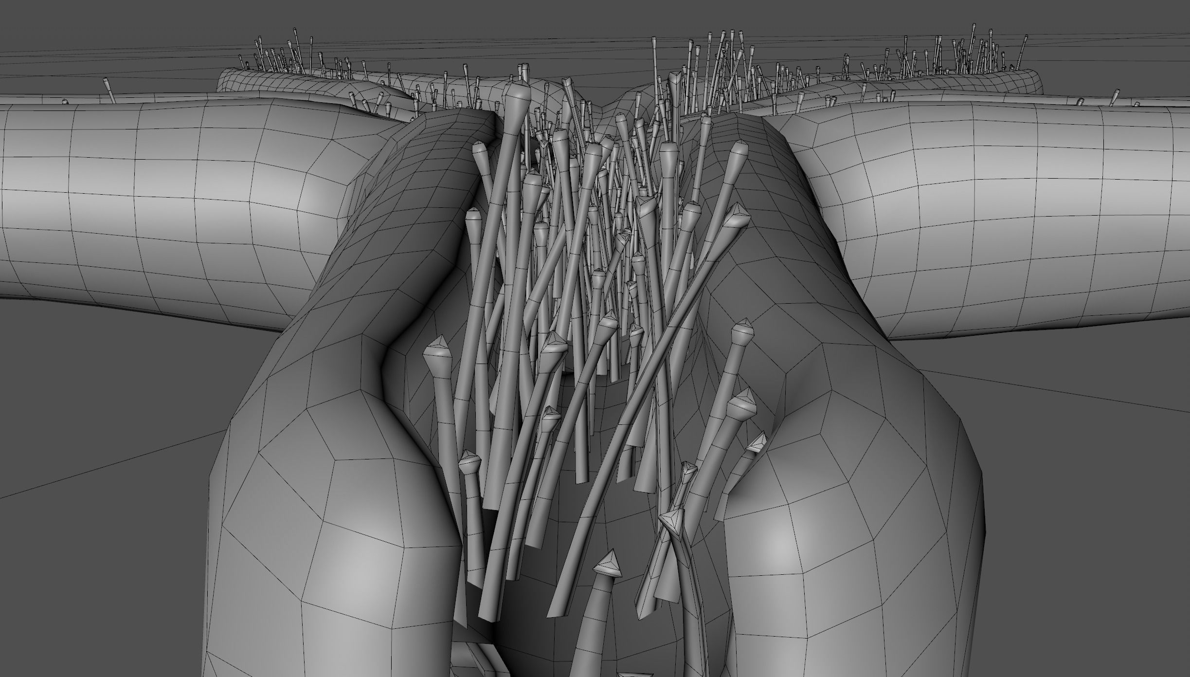 Red Star Fish Low-poly 3D model_8