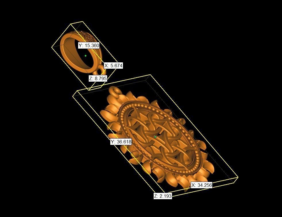 Pagan Pendant sun nordic symbol 3D print model_4