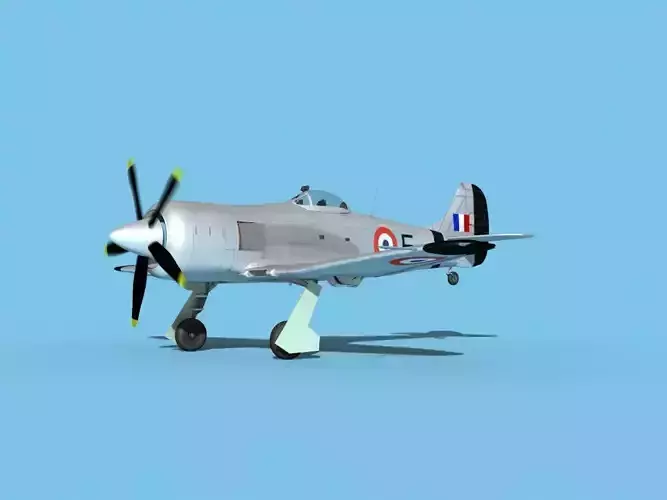 Hawker Tempest MKII FAF 3D model